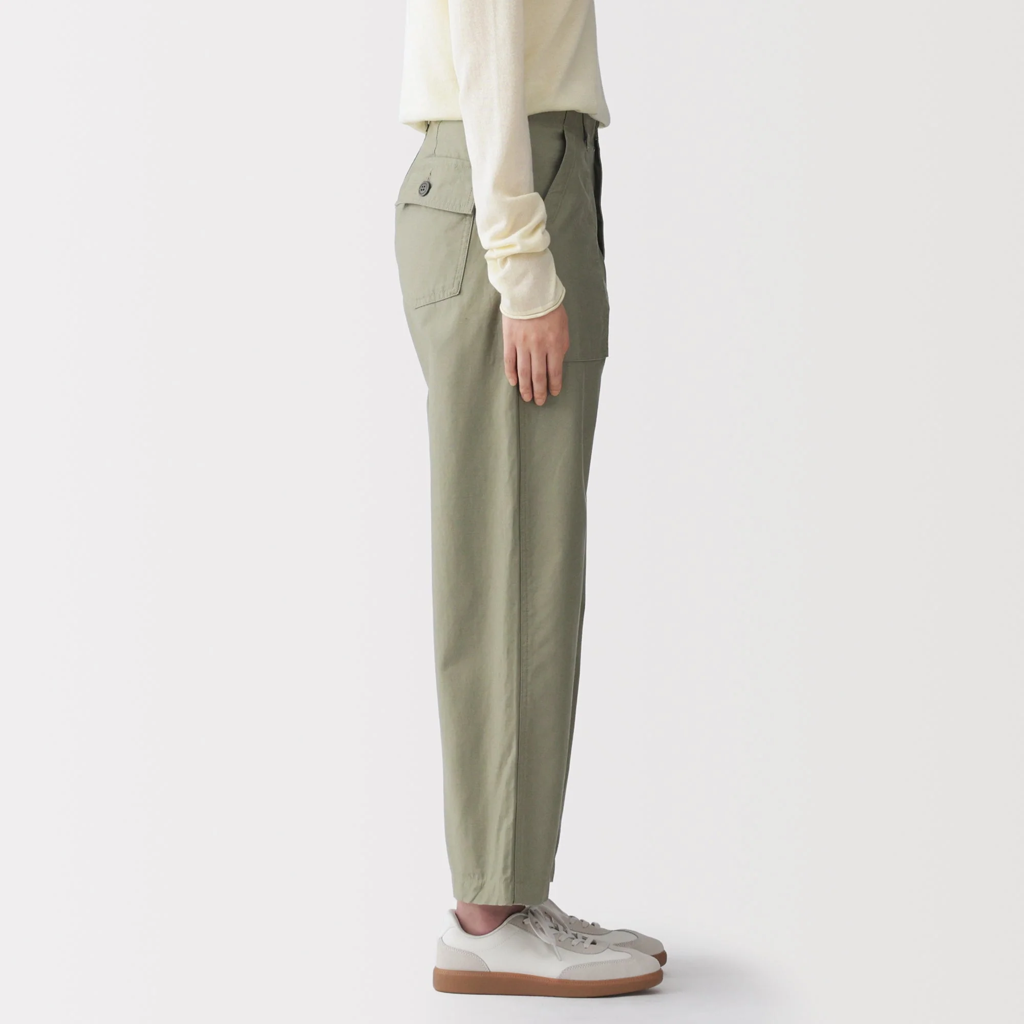 Cotton Satin Baker Pants - Image 5