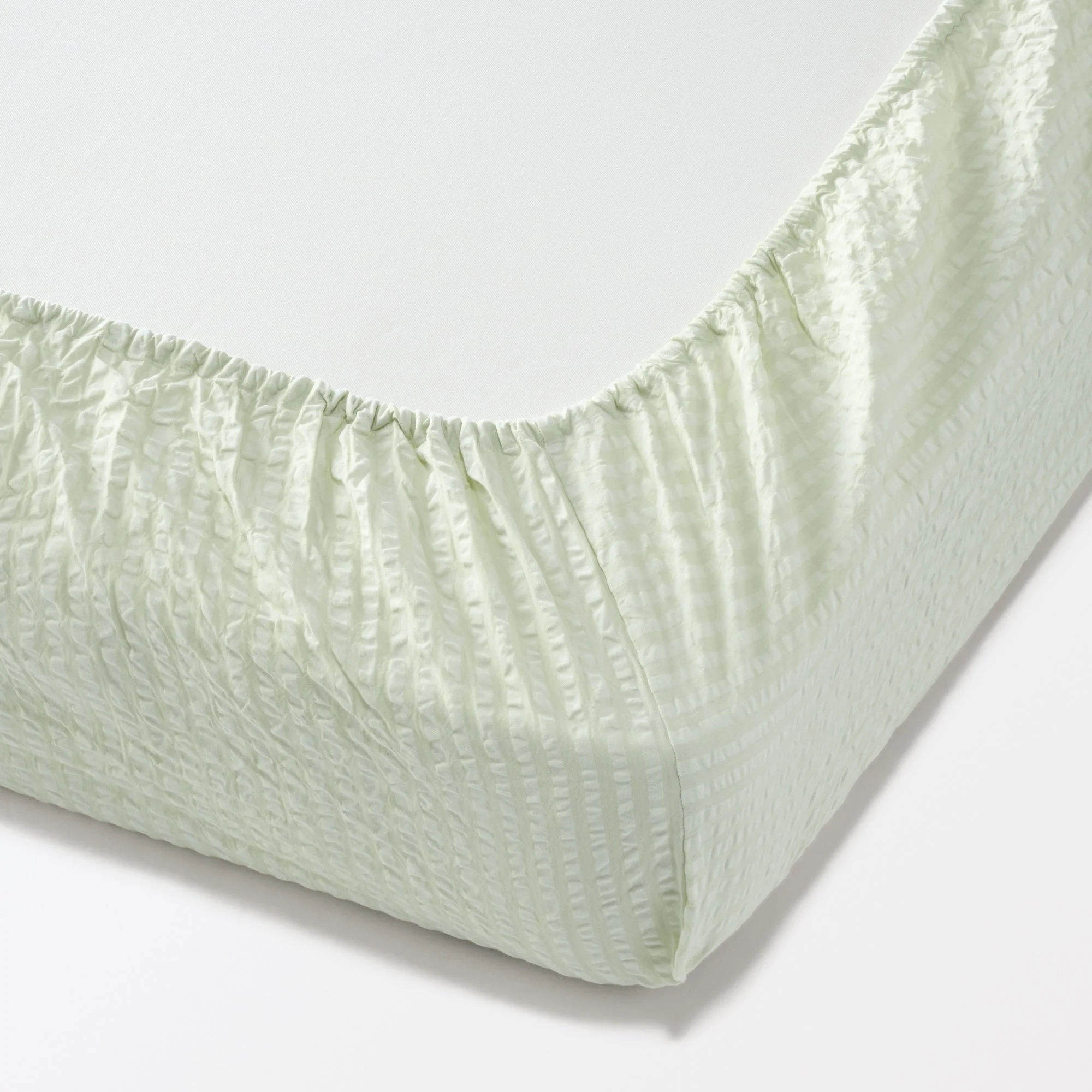 Cotton Seersucker Fitted Sheet - Image 2