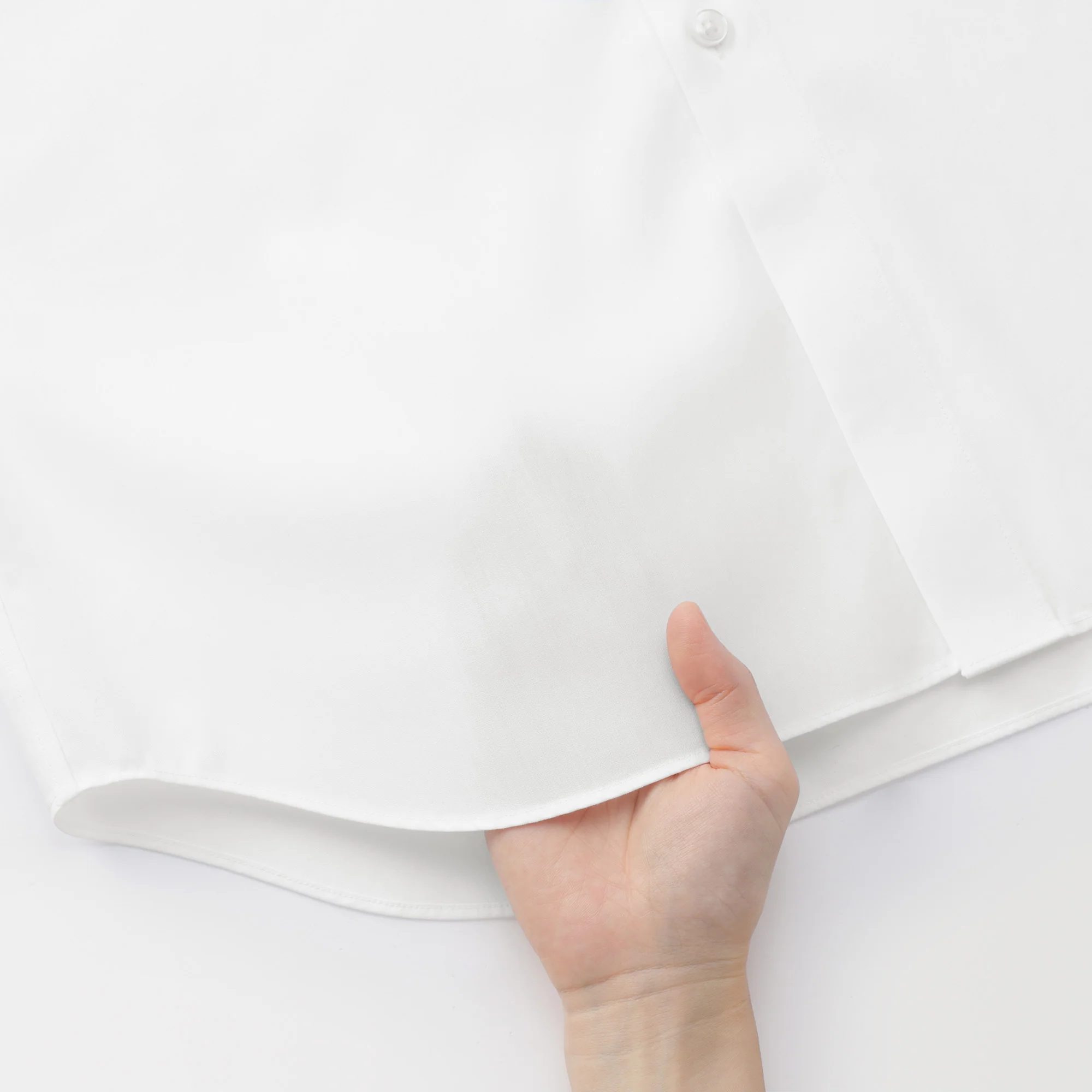 Cotton Semi-Spread Collar Shirt - Image 10