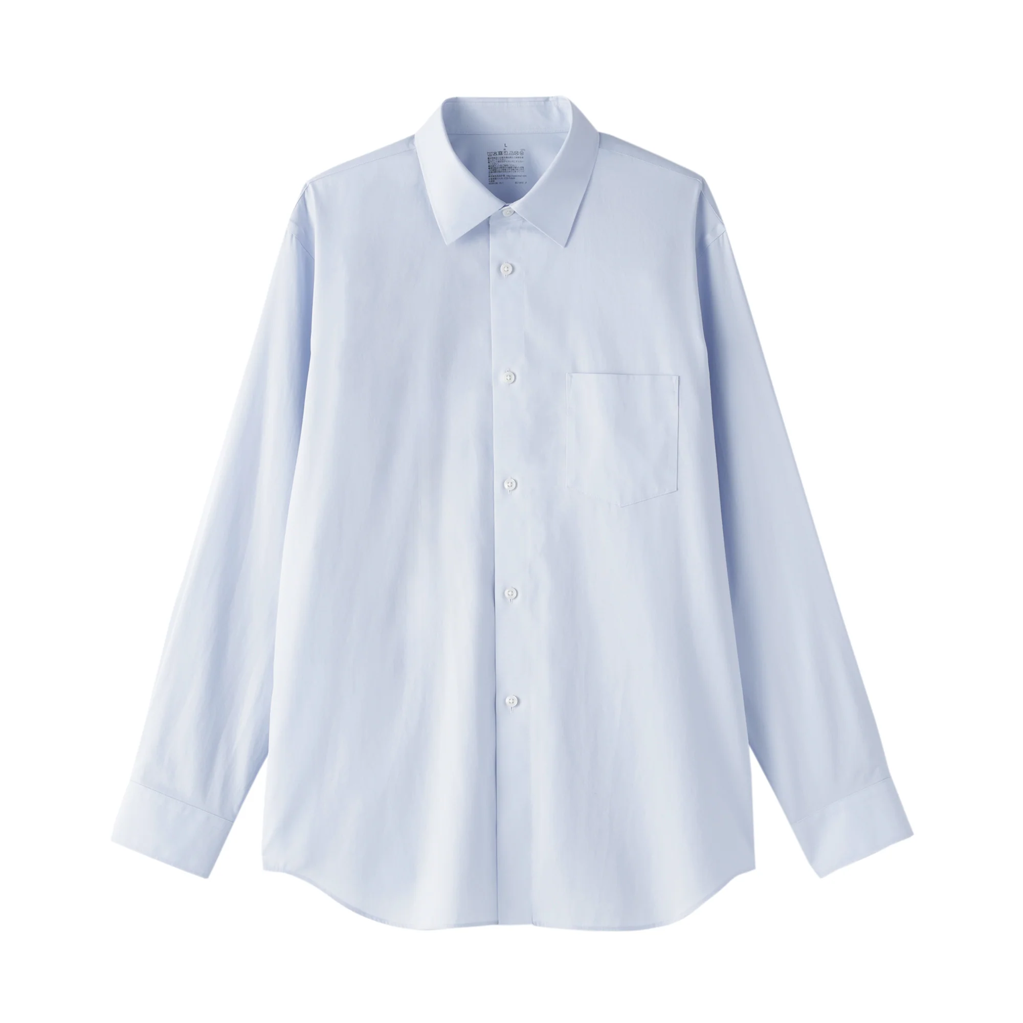 Cotton Semi-Spread Collar Shirt - Image 11