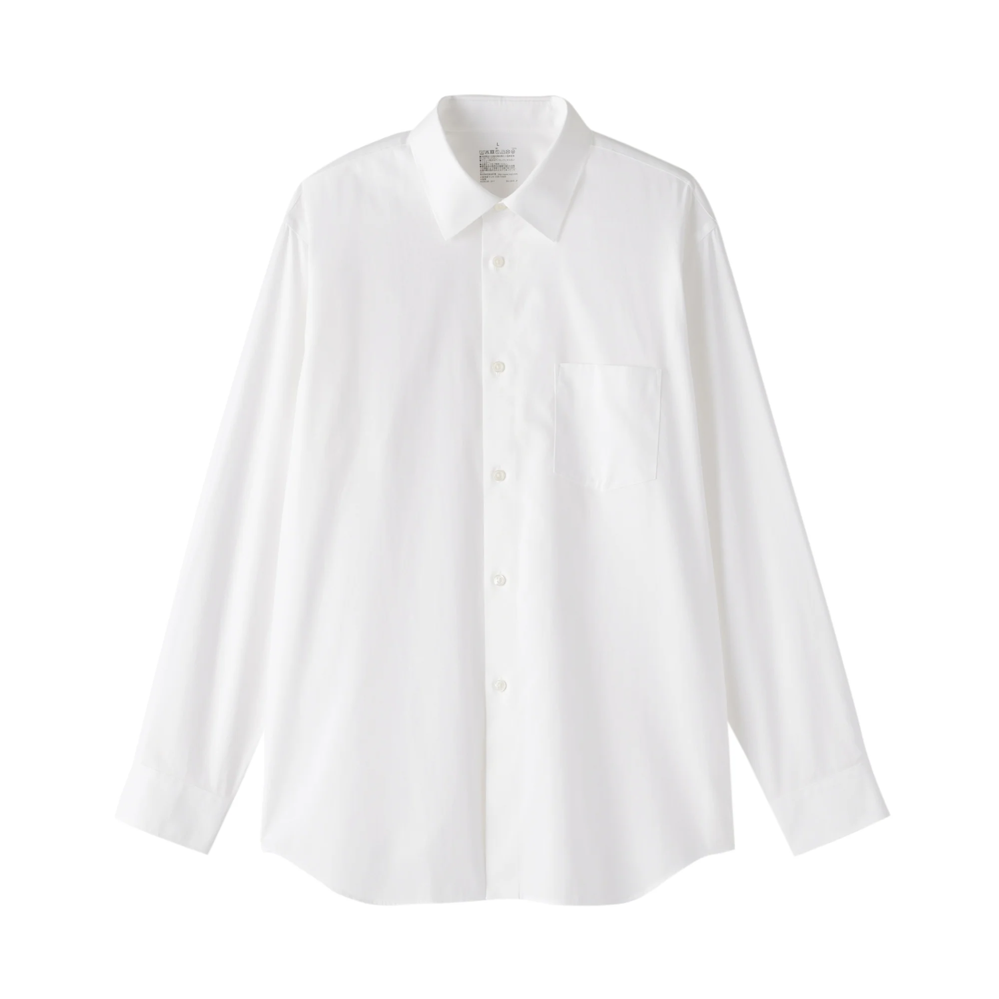 Cotton Semi-Spread Collar Shirt - Image 2