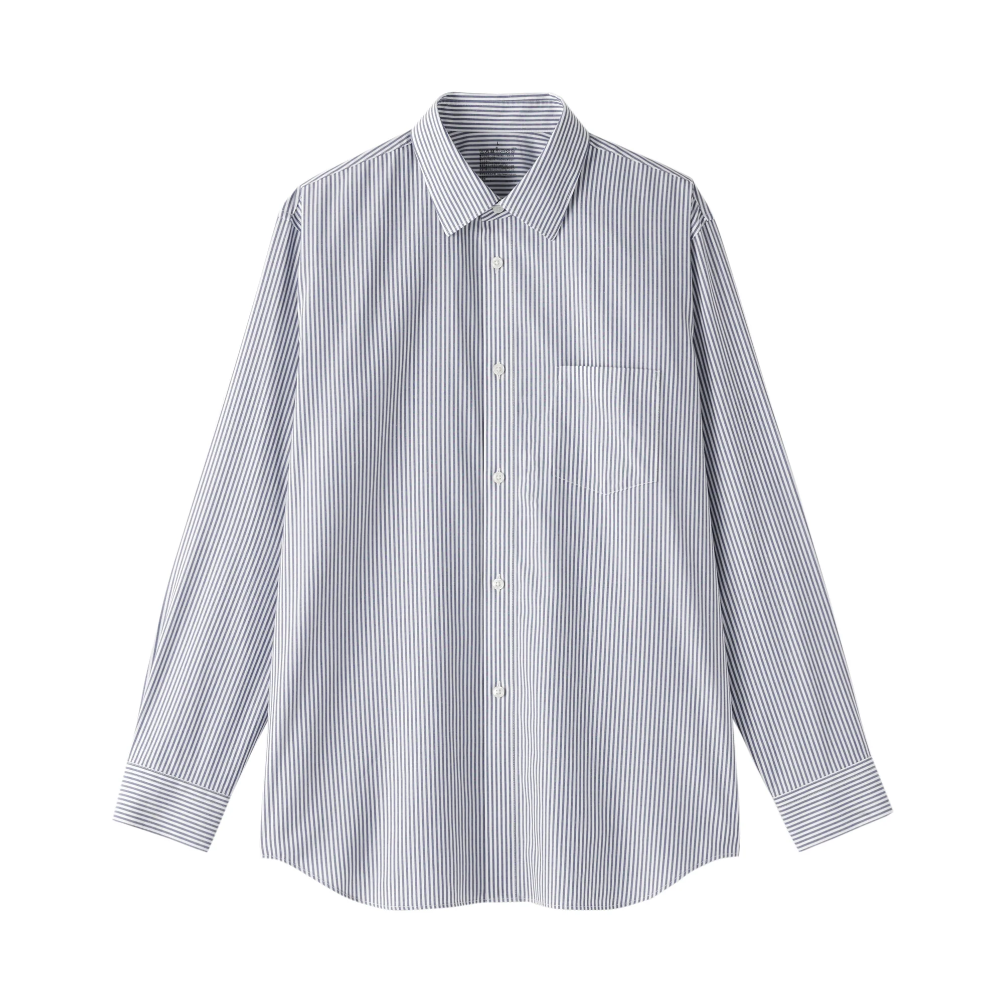 Cotton Semi-Spread Collar Shirt - Image 20