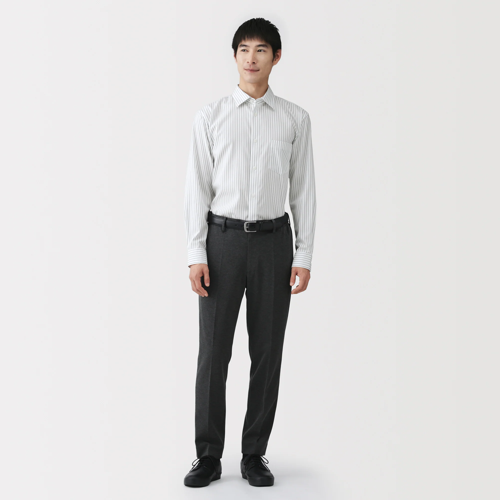 Cotton Semi-Spread Collar Shirt - Image 31