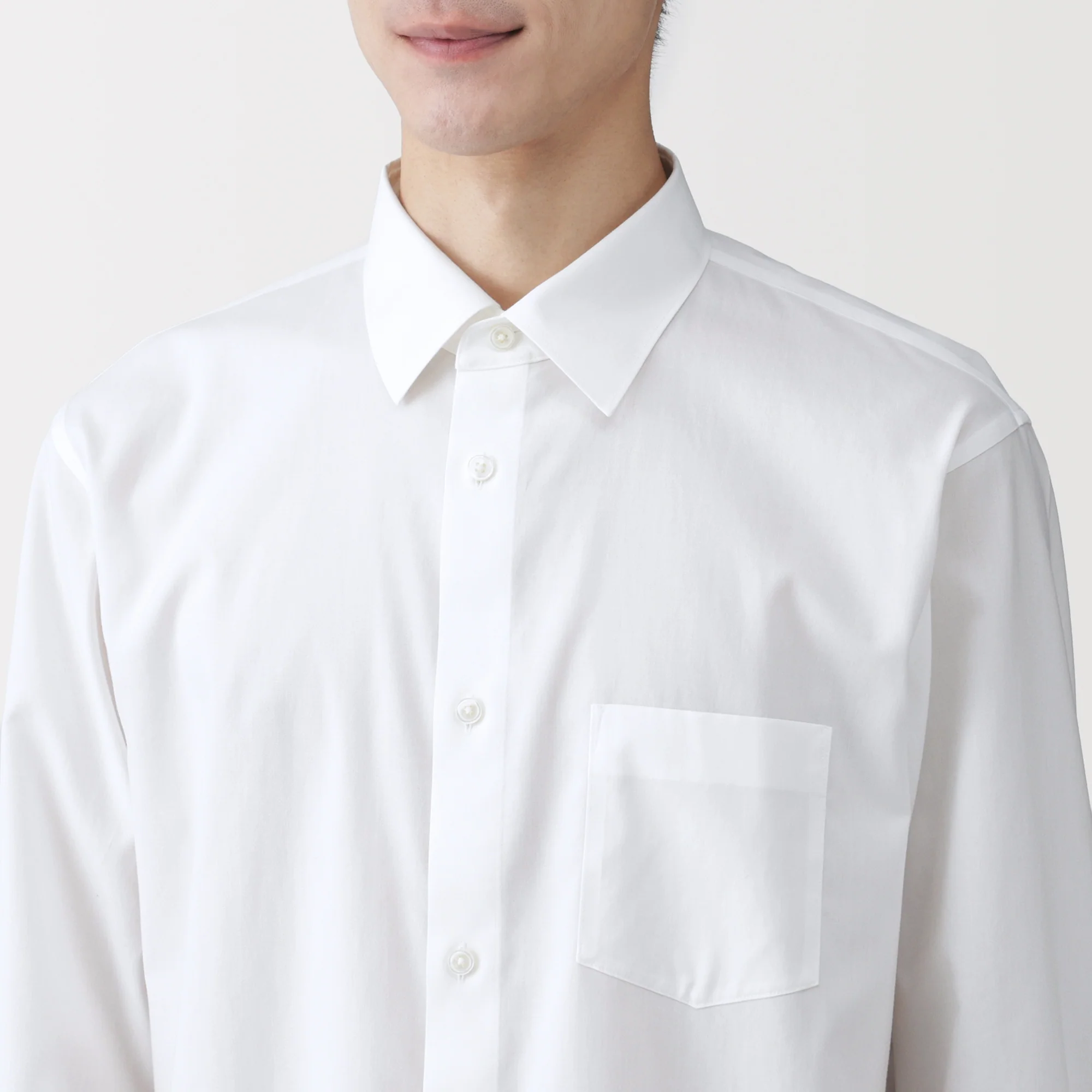 Cotton Semi-Spread Collar Shirt - Image 34