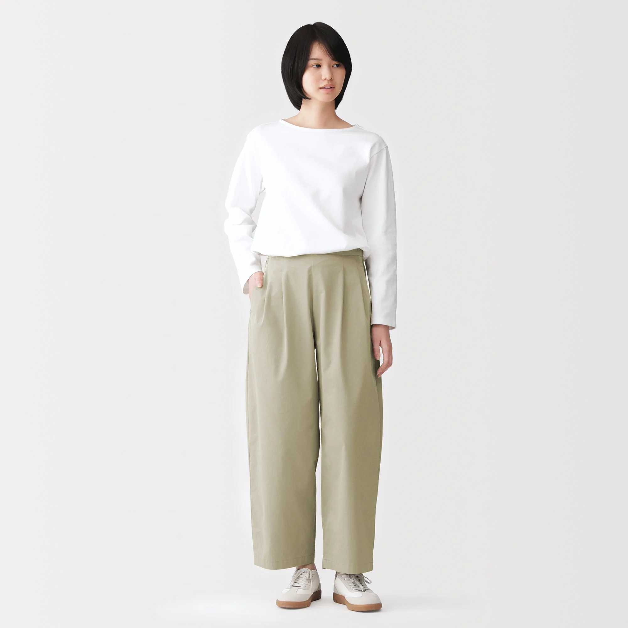 Cotton Twill Wide Tapered Pants - Image 13