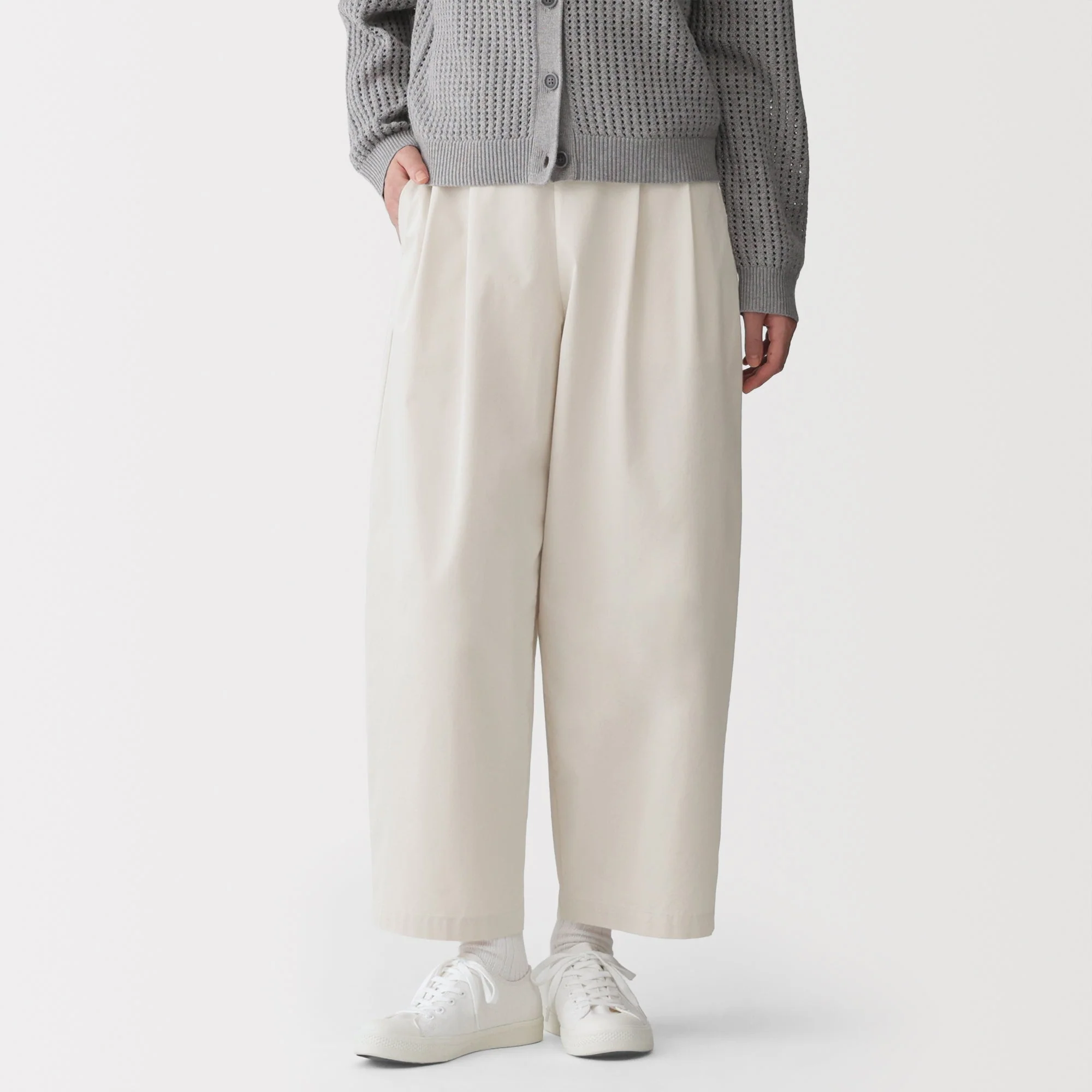 Cotton Twill Wide Tapered Pants - Image 21