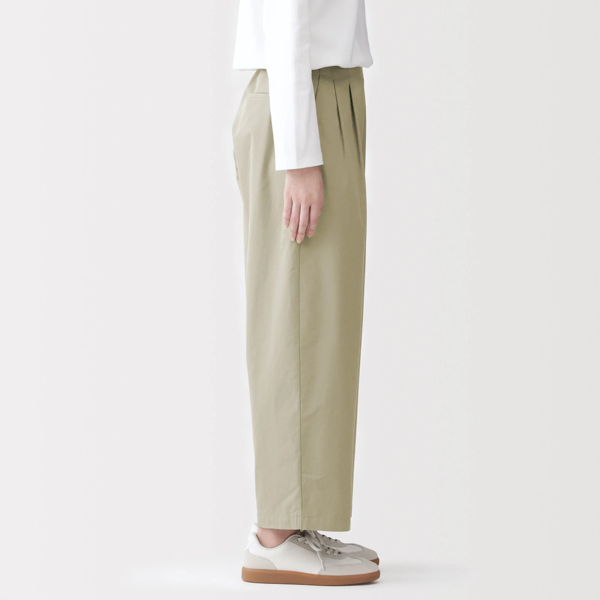 Cotton Twill Wide Tapered Pants - Image 5