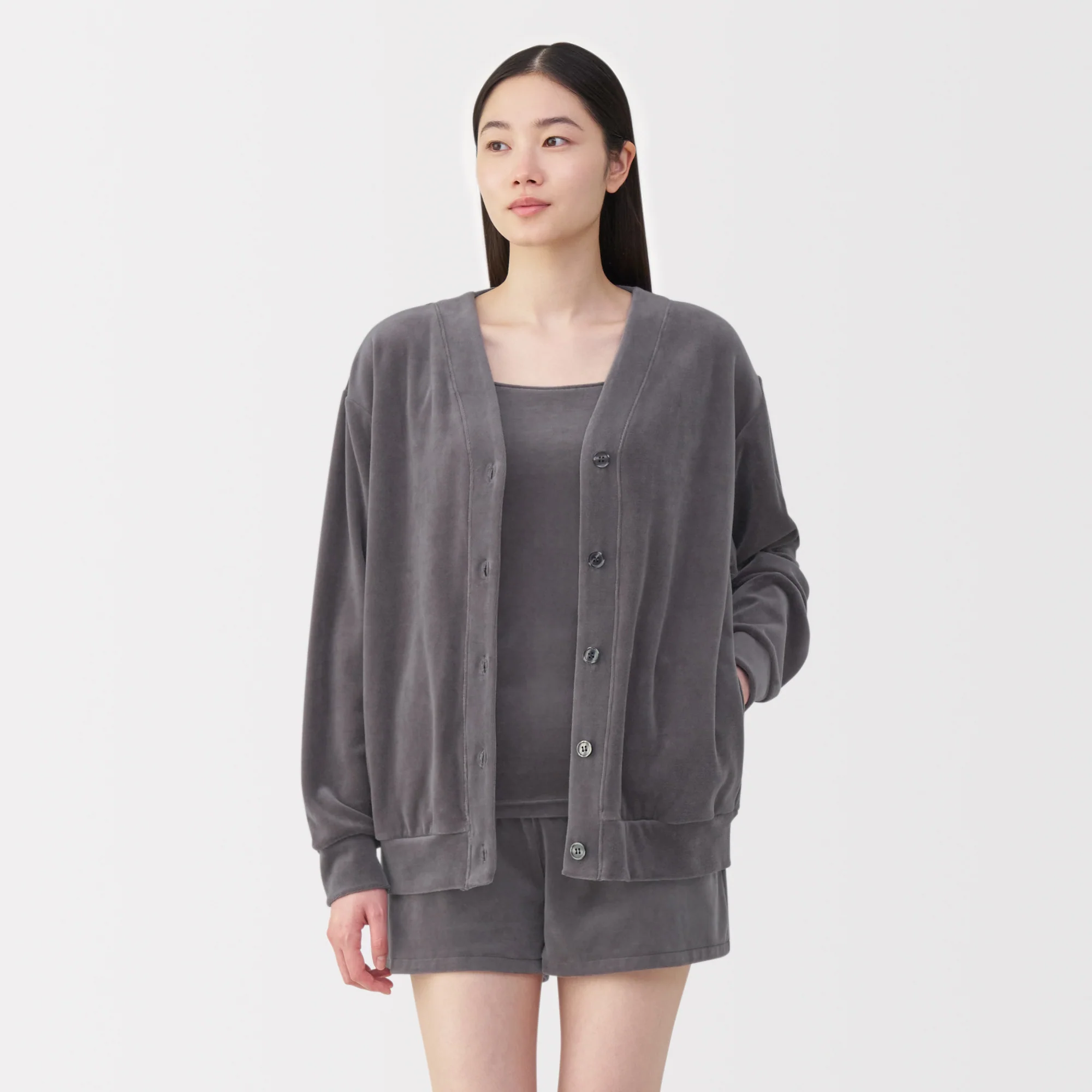 Cotton Velour Cardigan - Image 3