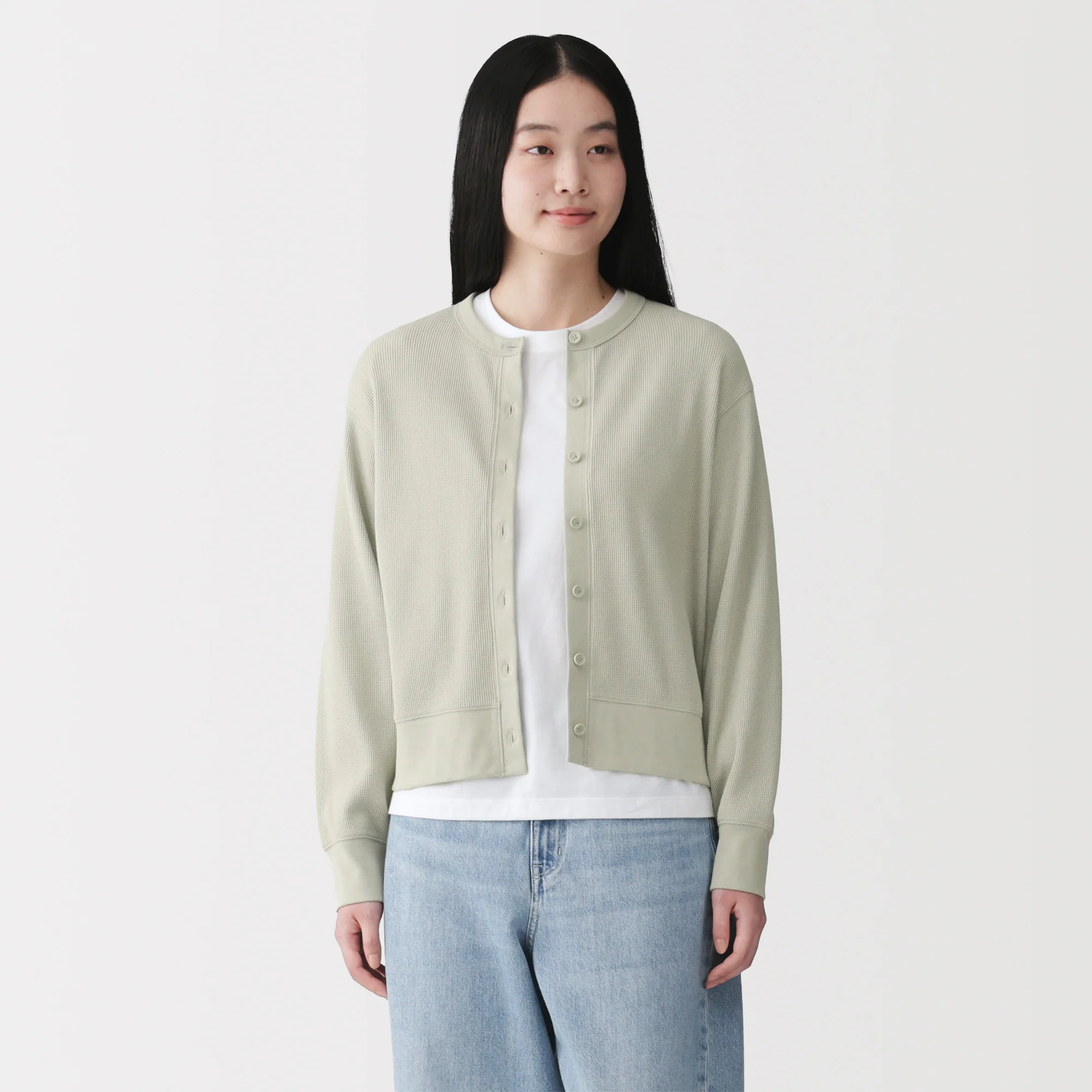 Cotton Waffle Cardigan - Image 10