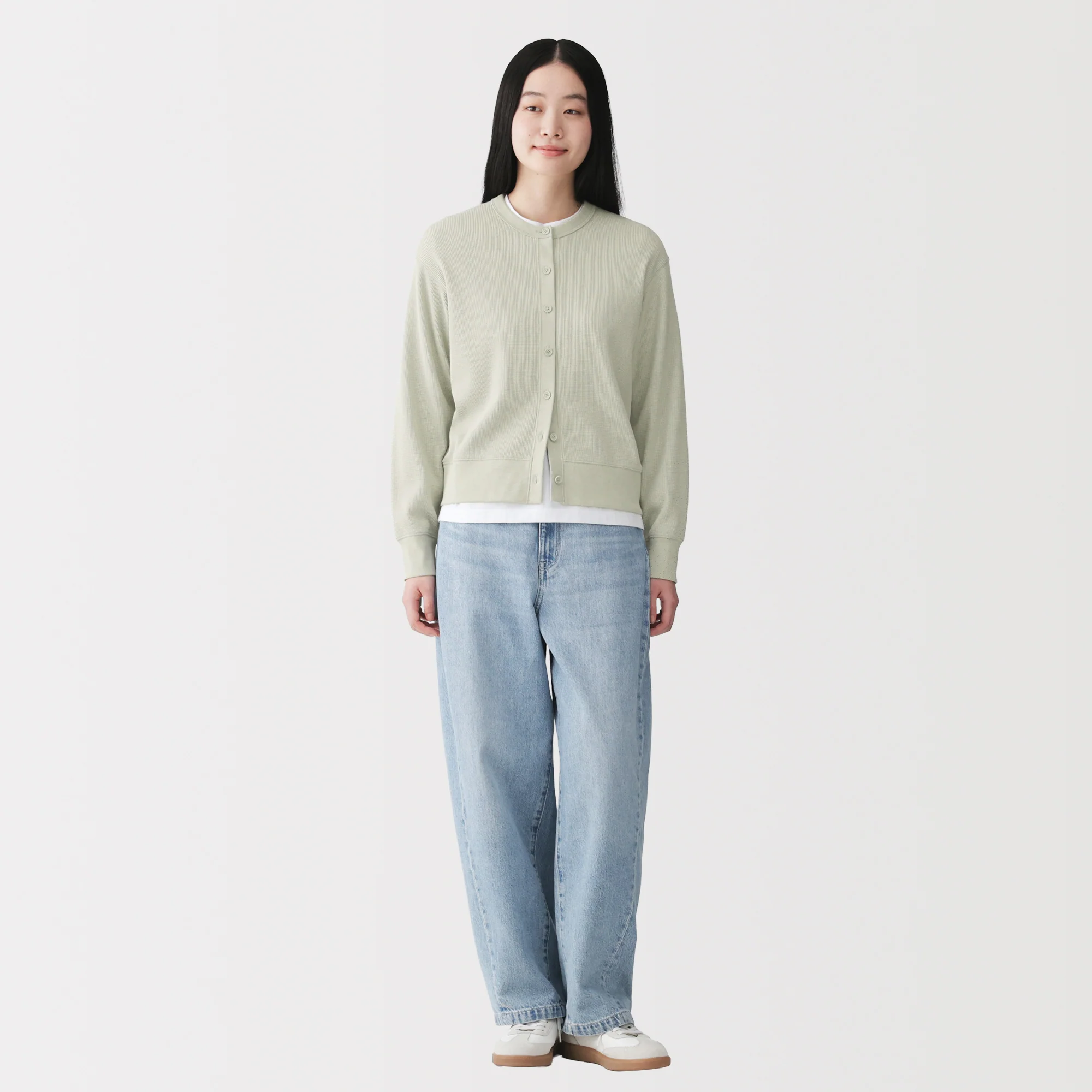 Cotton Waffle Cardigan - Image 11