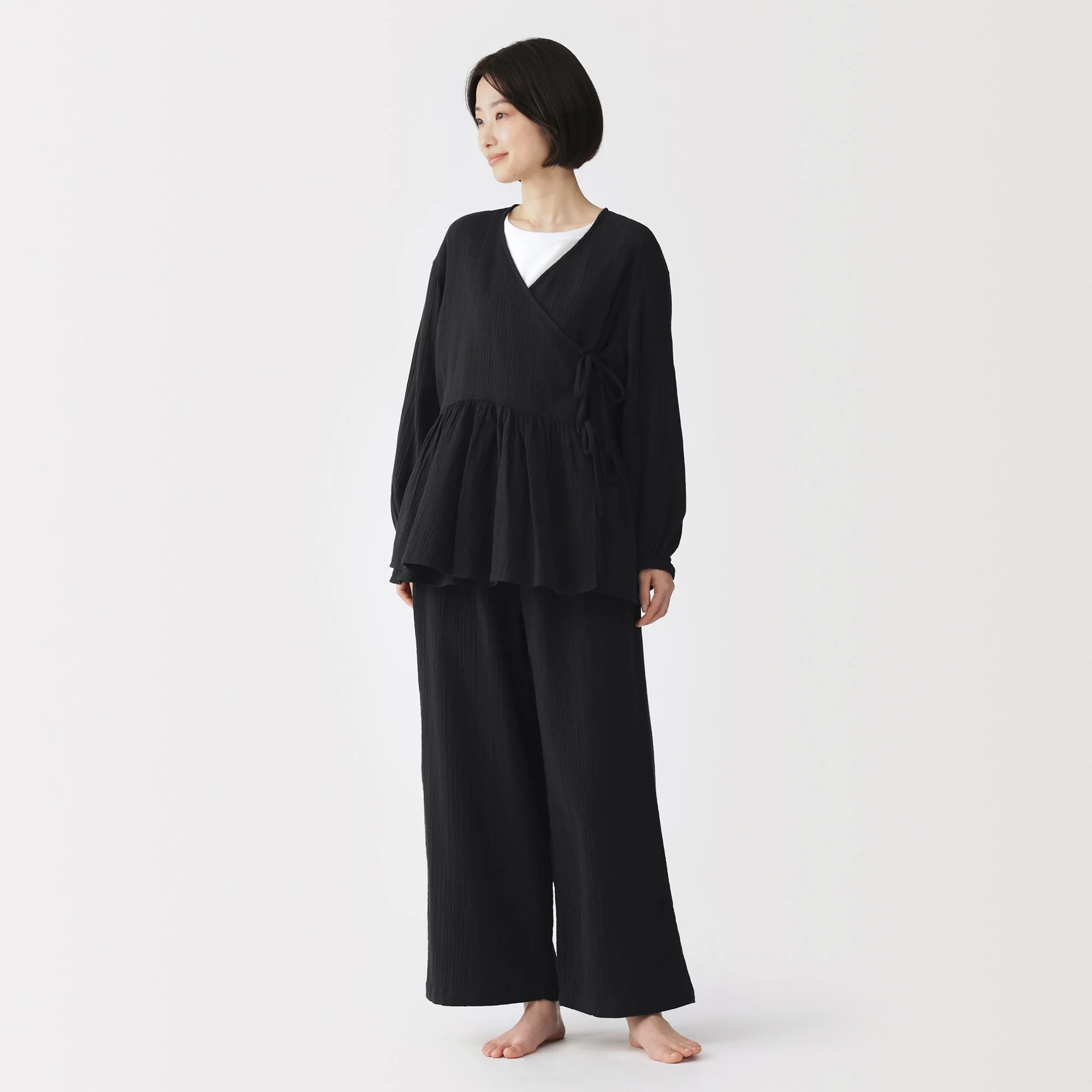 Crinkle Gauze Long Pants - Image 12