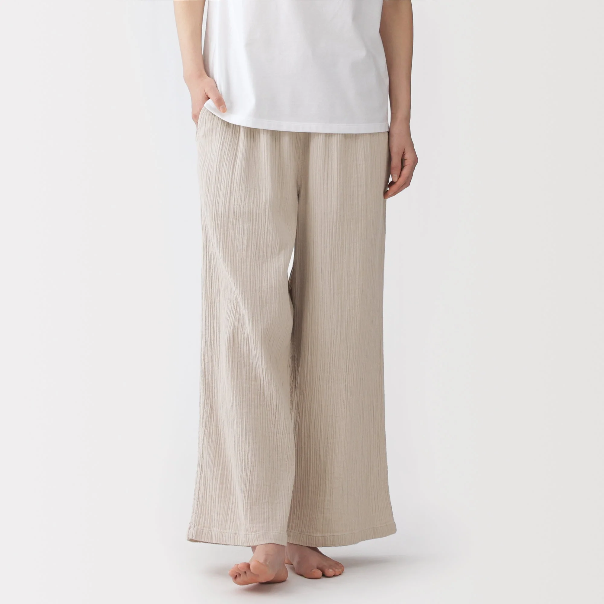 Crinkle Gauze Long Pants - Image 19
