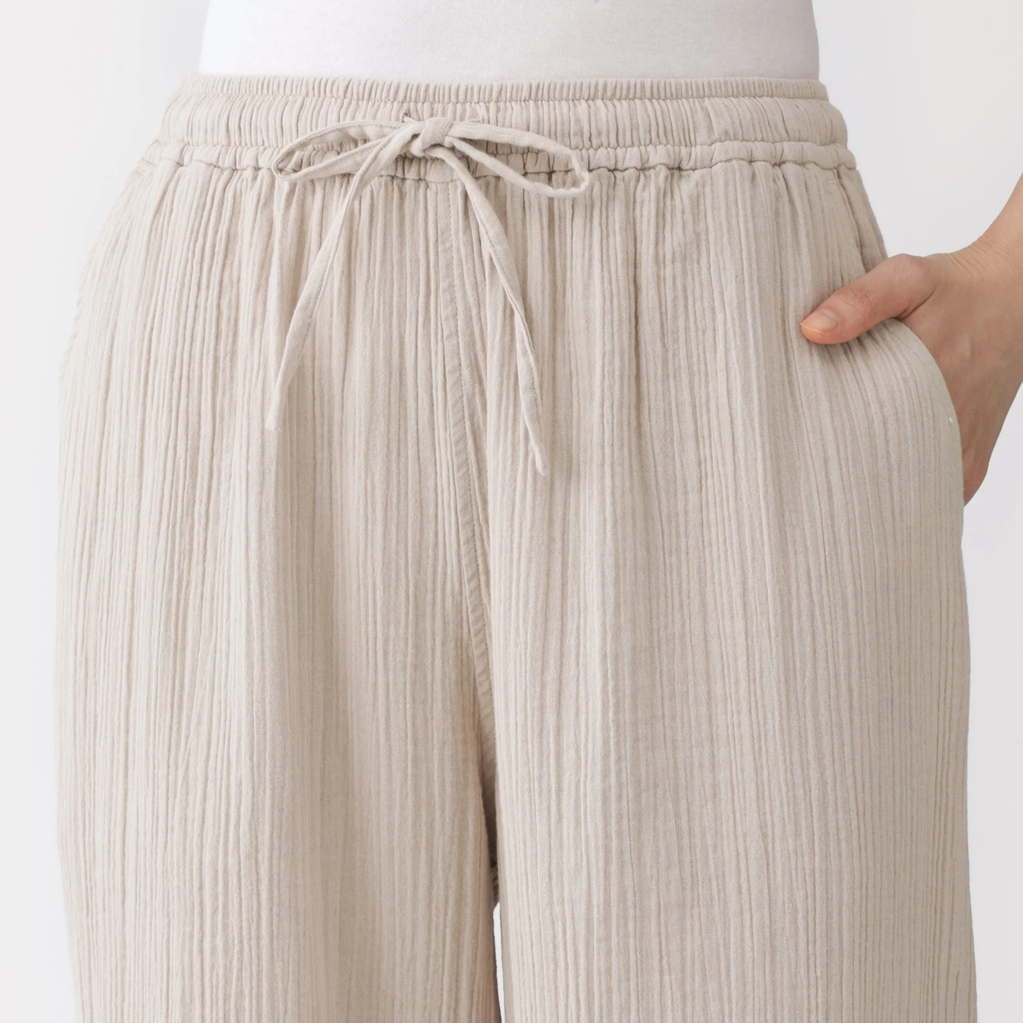 Crinkle Gauze Long Pants - Image 23
