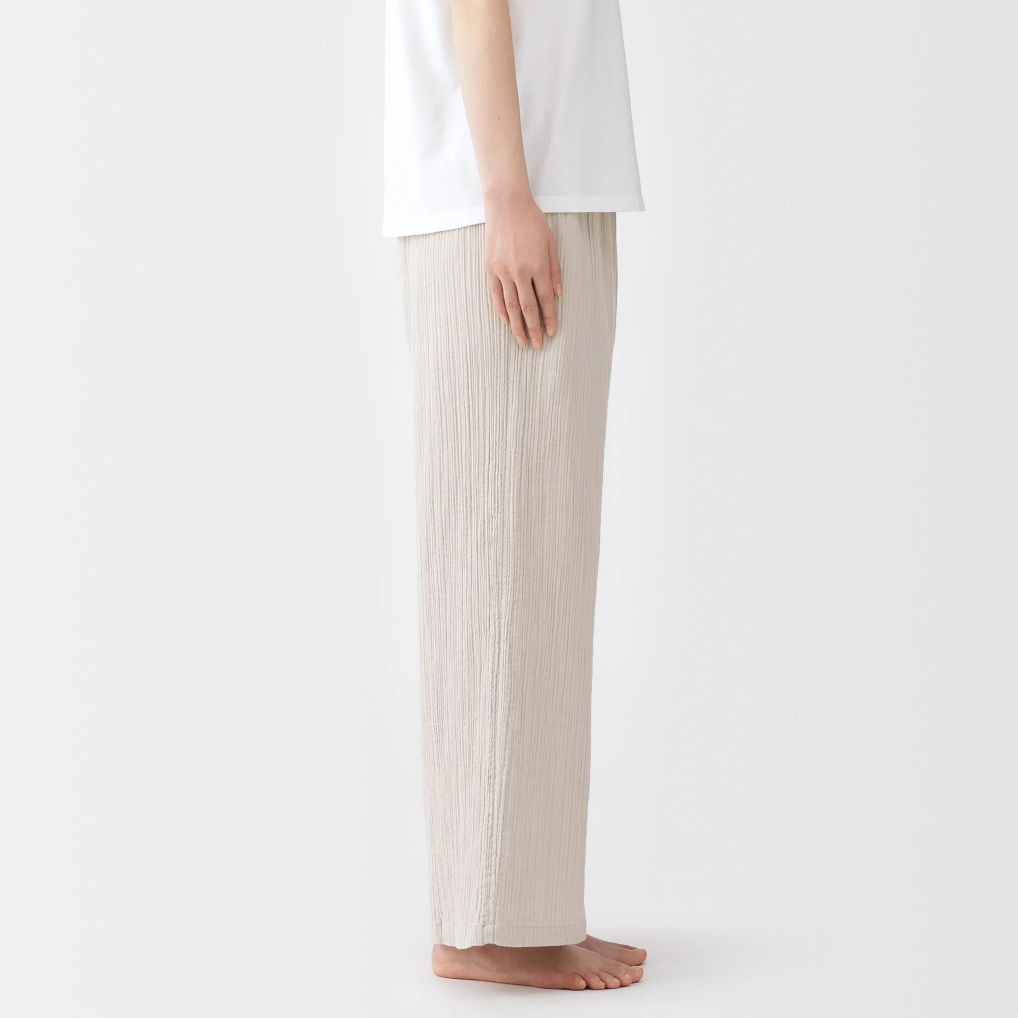 Crinkle Gauze Long Pants - Image 5