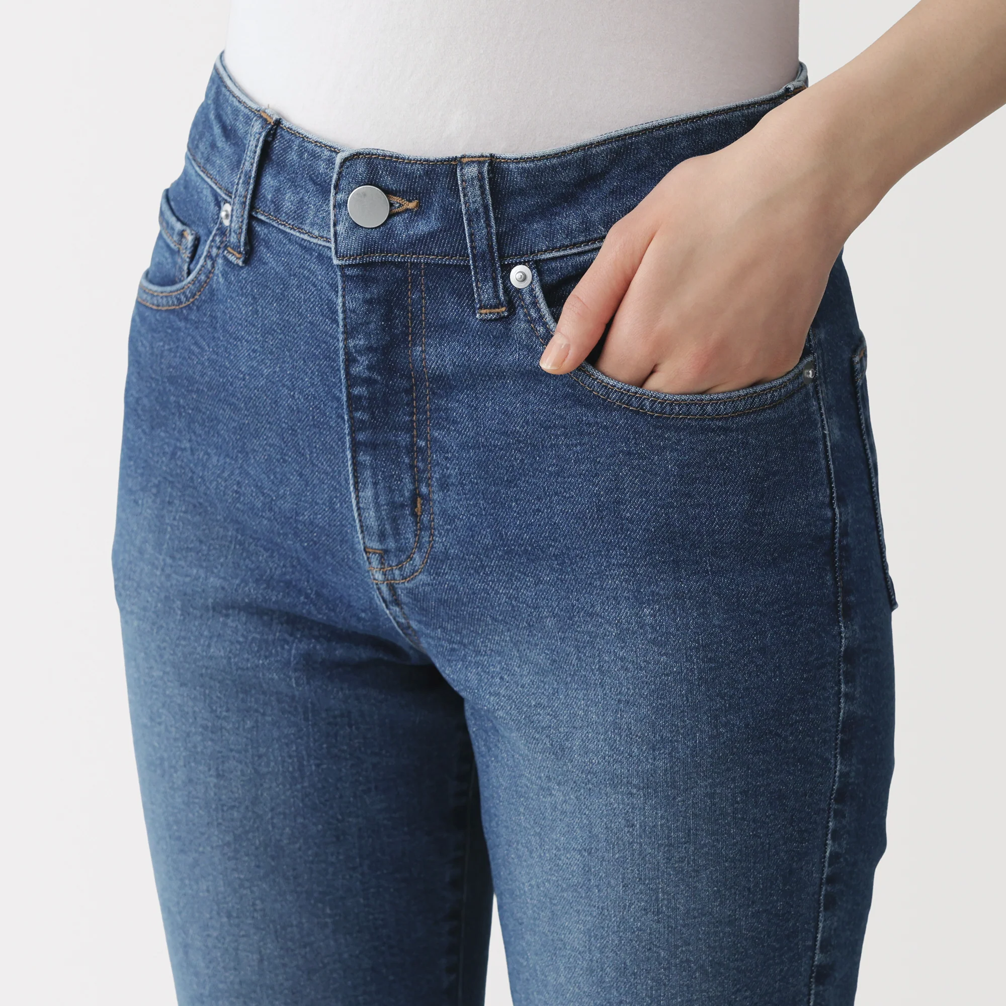 Denim Slim Straight Pants - Image 7