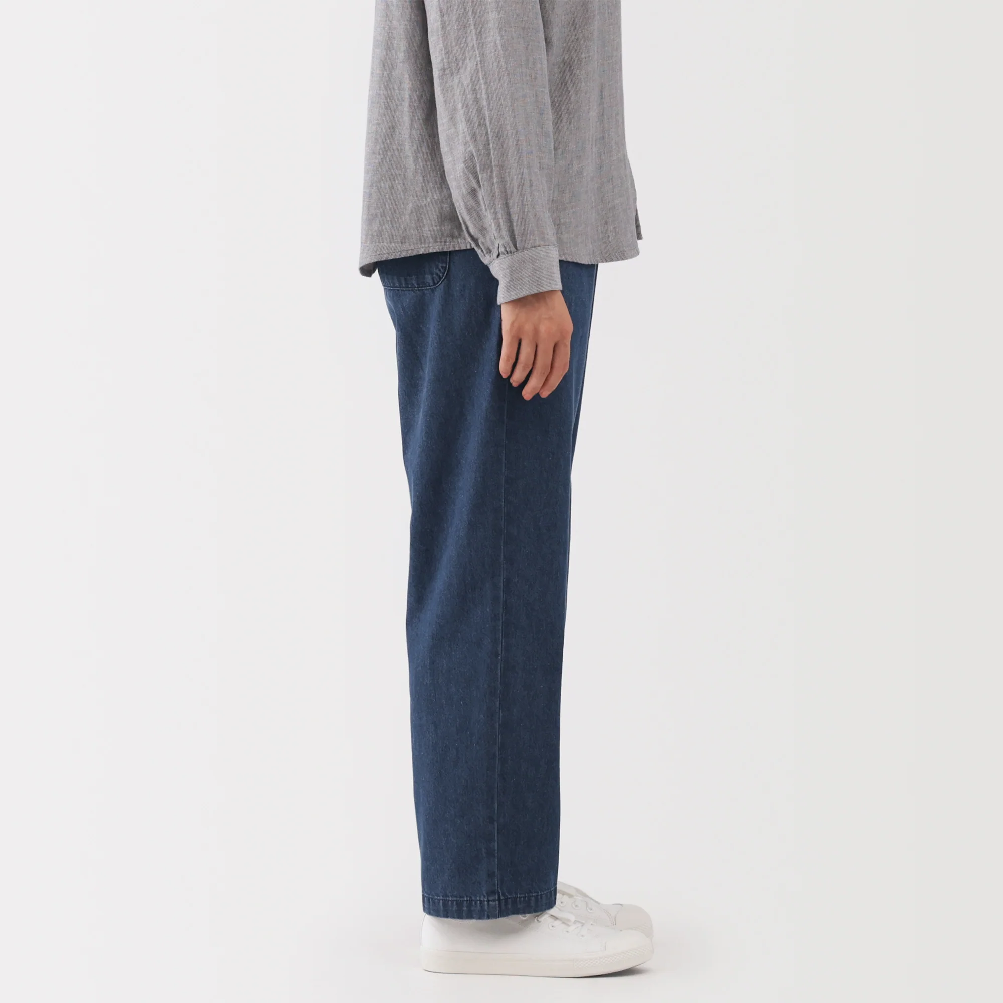 Denim Tapered Trousers - Image 5