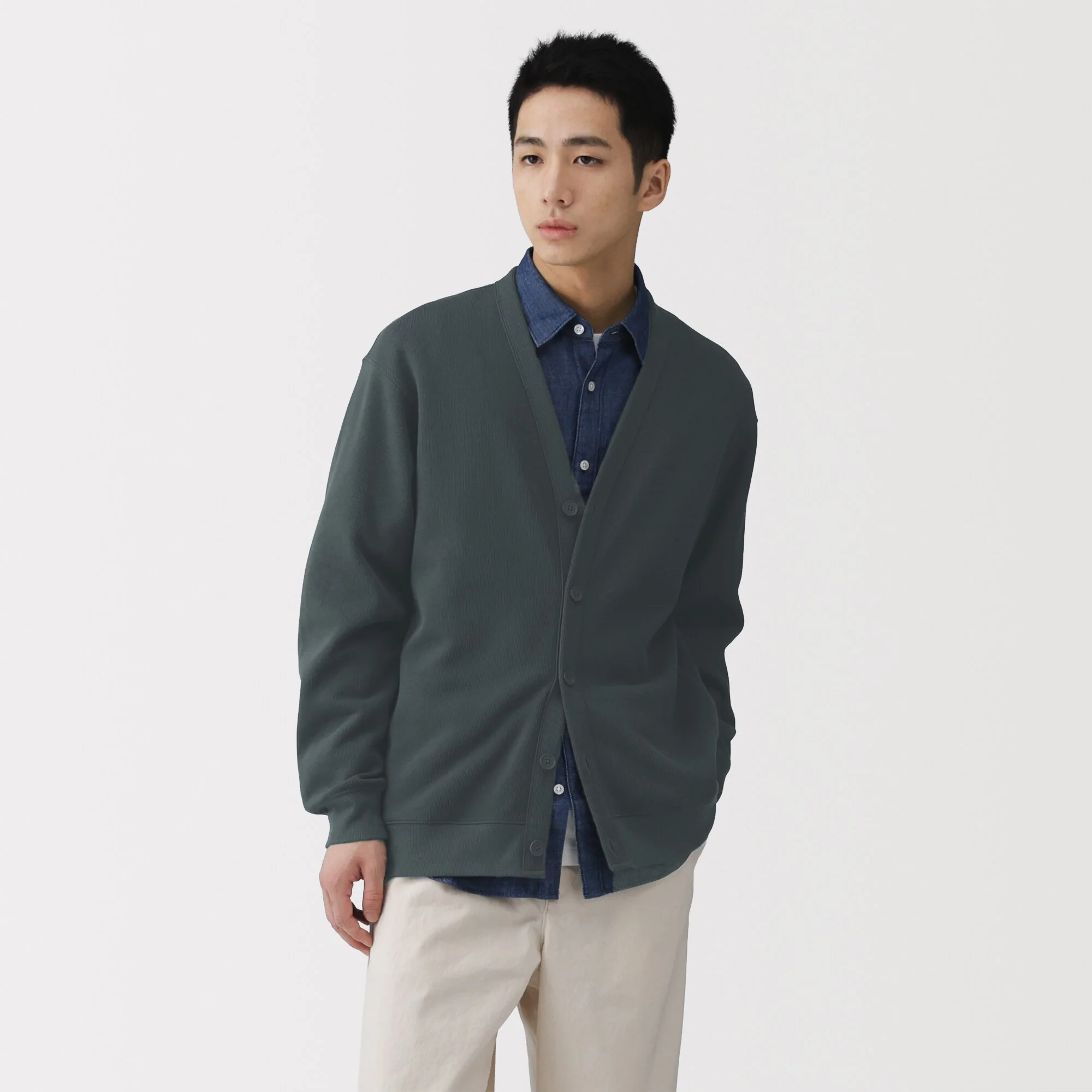 Double Knit V-Neck Cardigan - Image 21