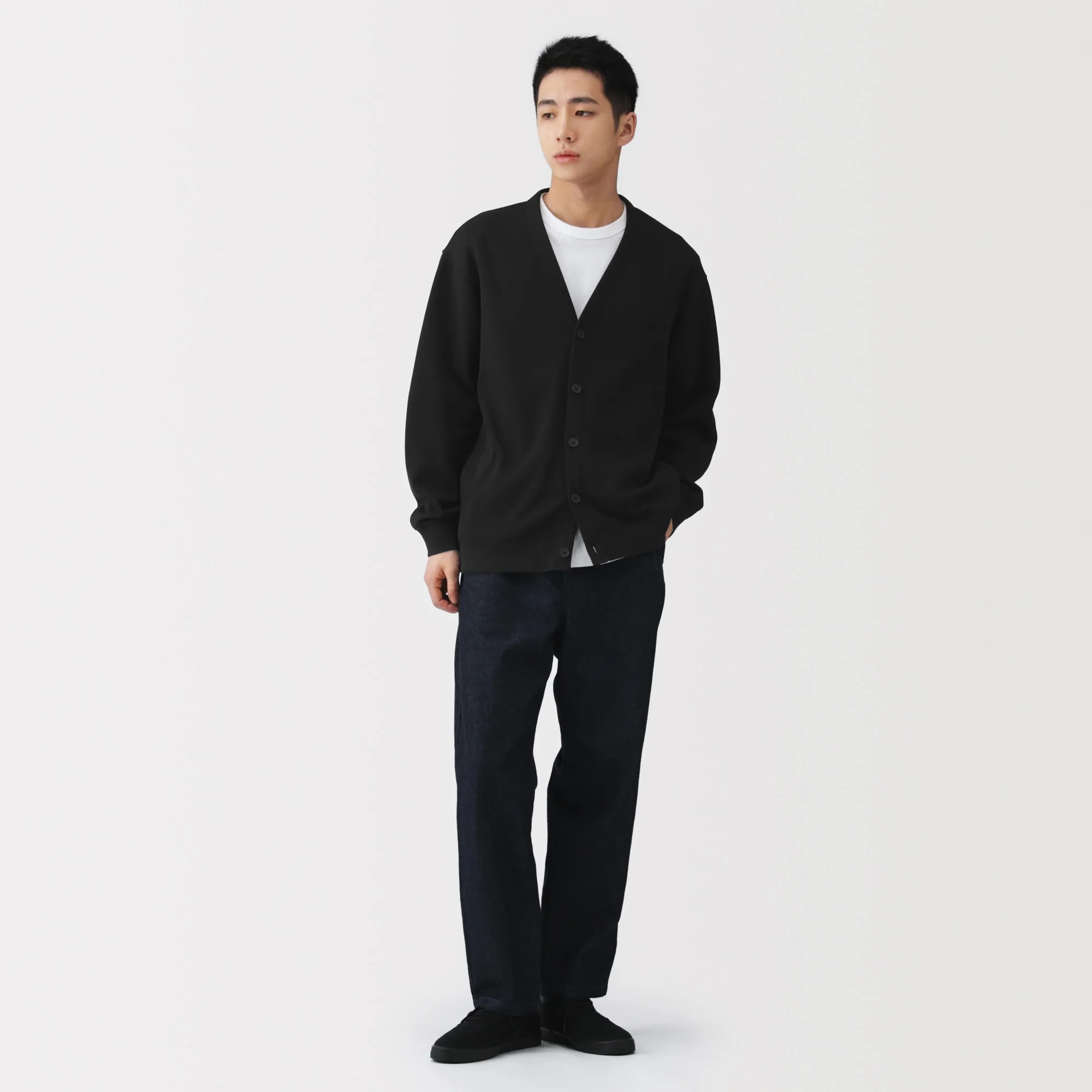 Double Knit V-Neck Cardigan - Image 4