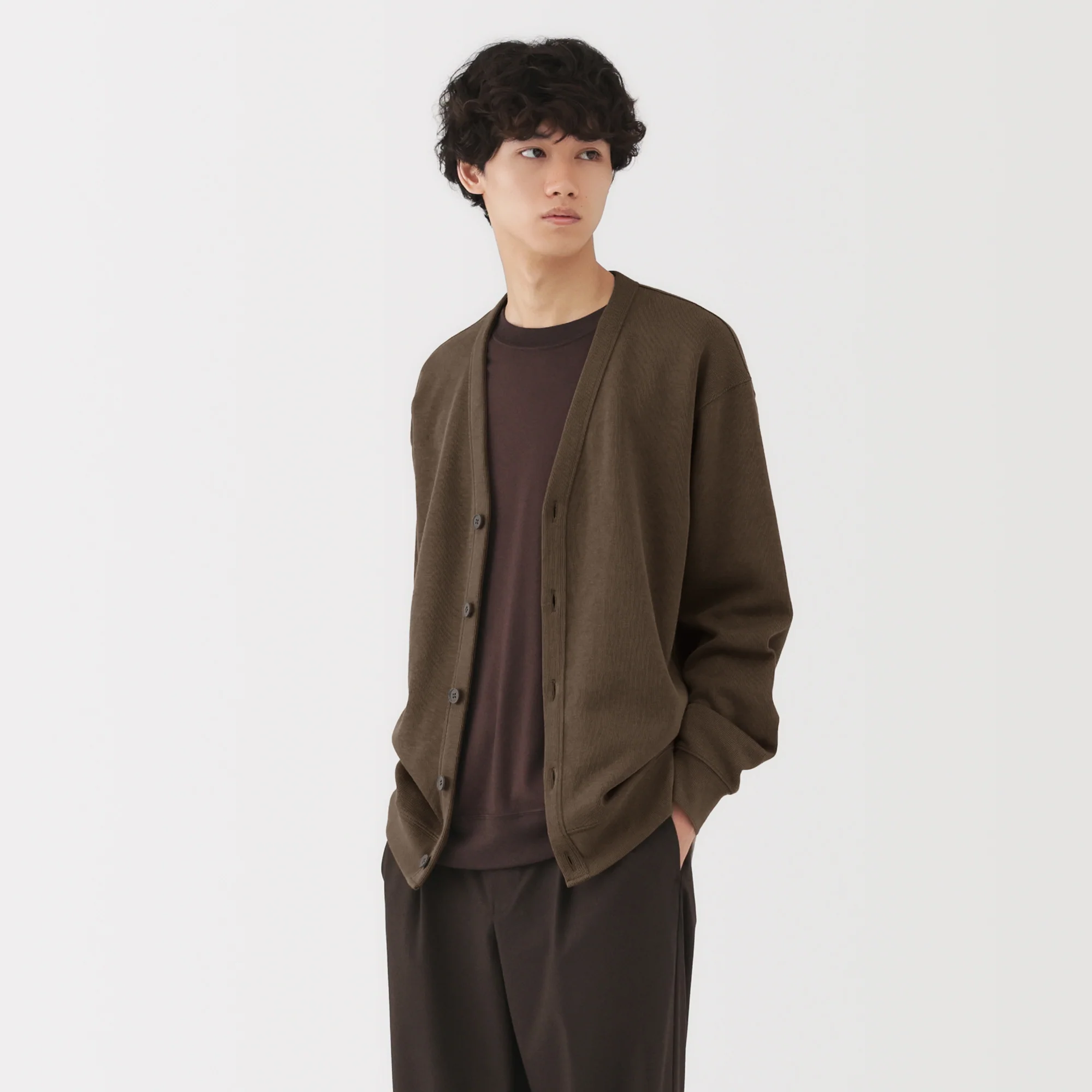 Double Knitted V-Neck Cardigan - Image 13