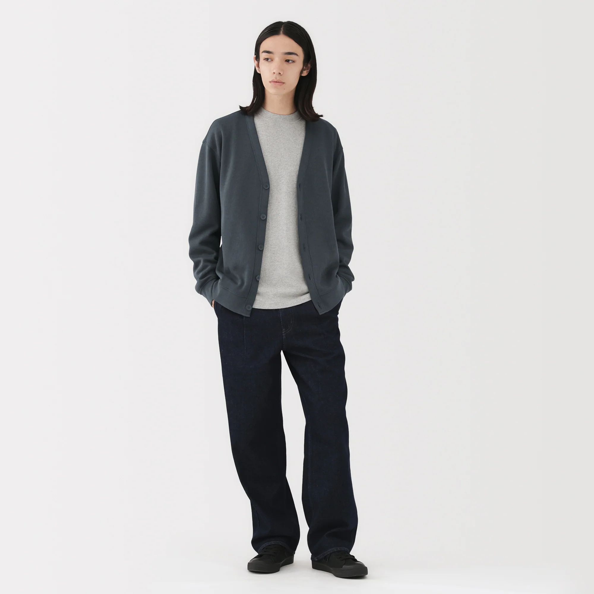 Double Knitted V-Neck Cardigan - Image 5