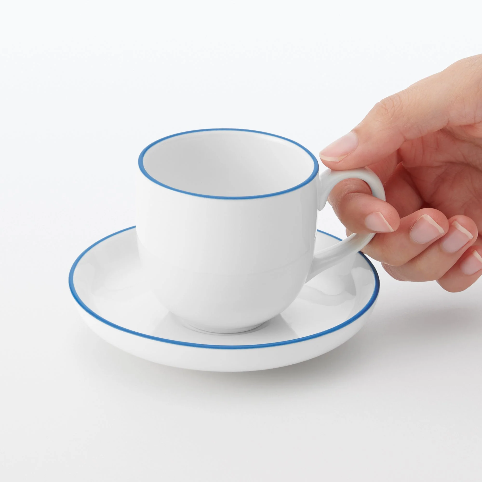 Everyday Tableware Demitasse Saucer - Blue Stripe - Image 6