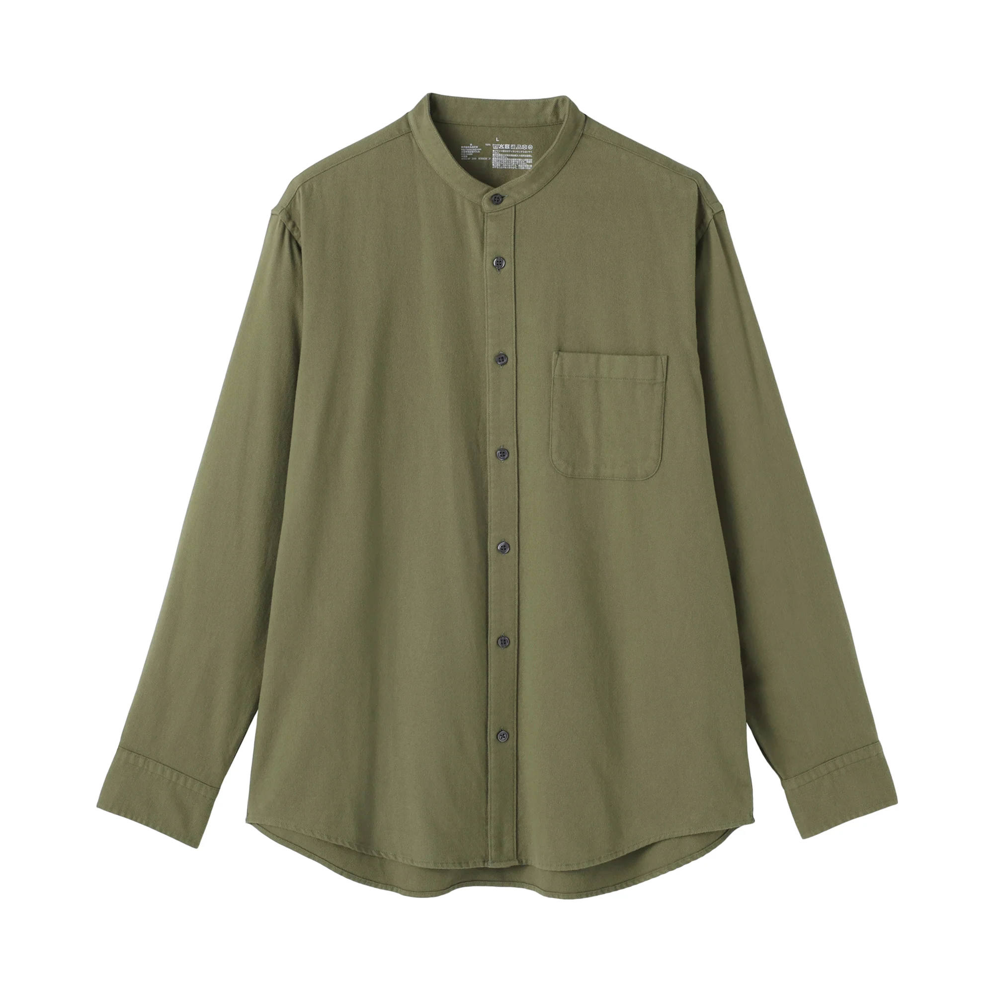 Flannel Stand Collar Shirt - Image 11
