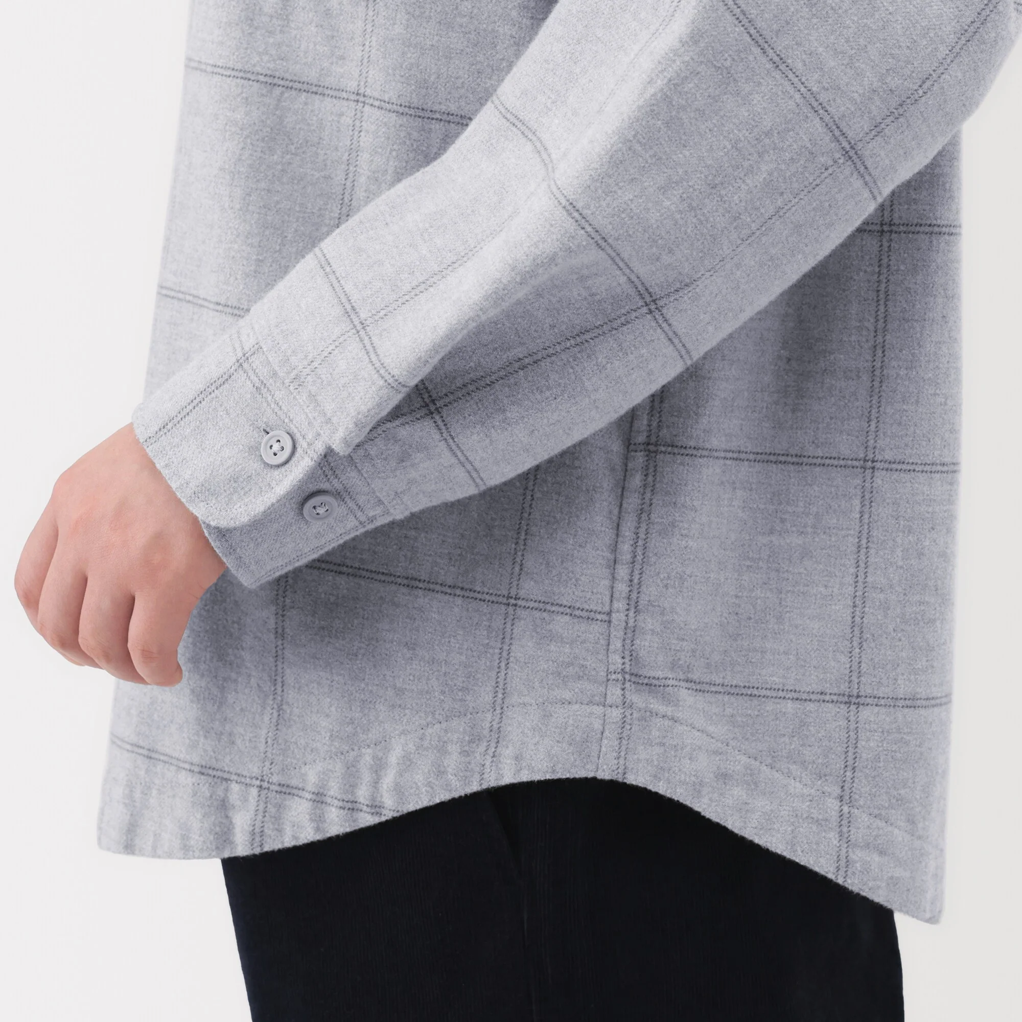 Flannel Stand Collar Shirt - Image 32