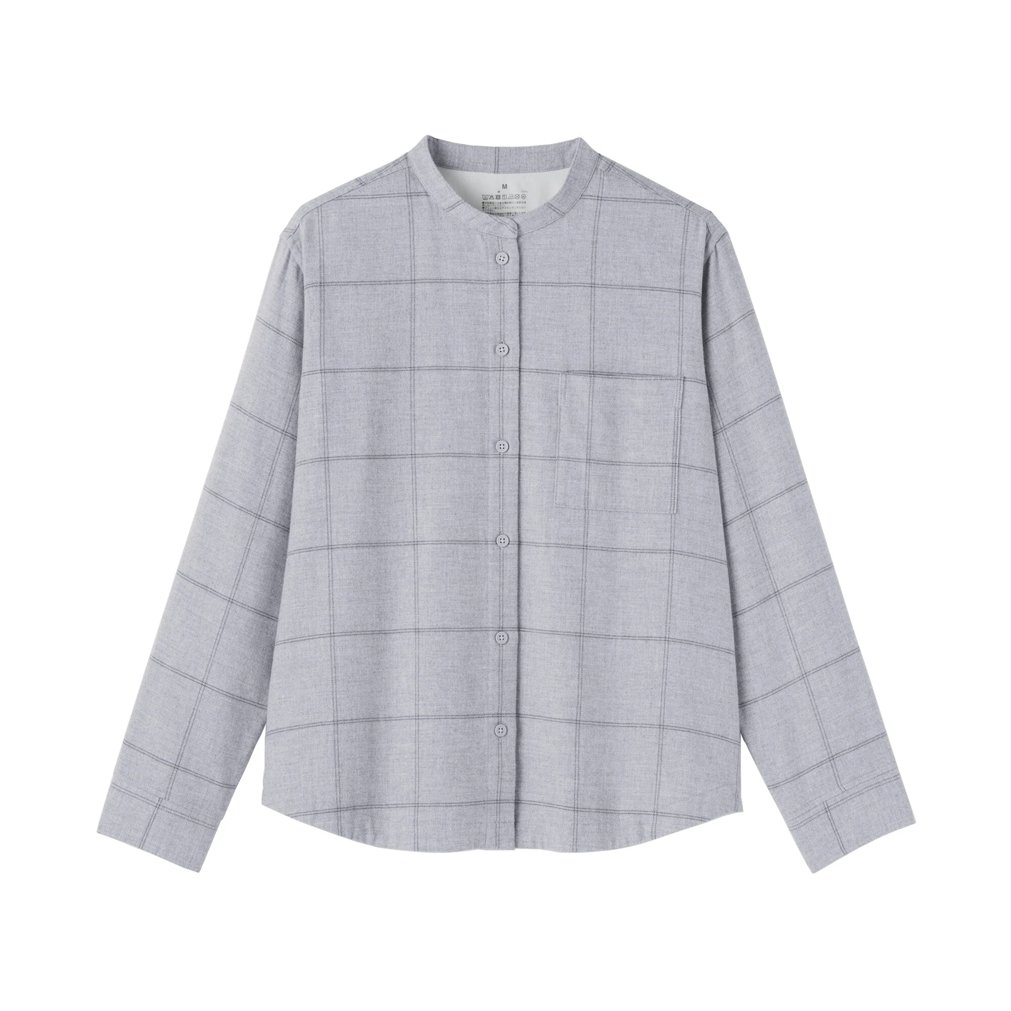 Flannel Stand Collar Shirt - Image 50