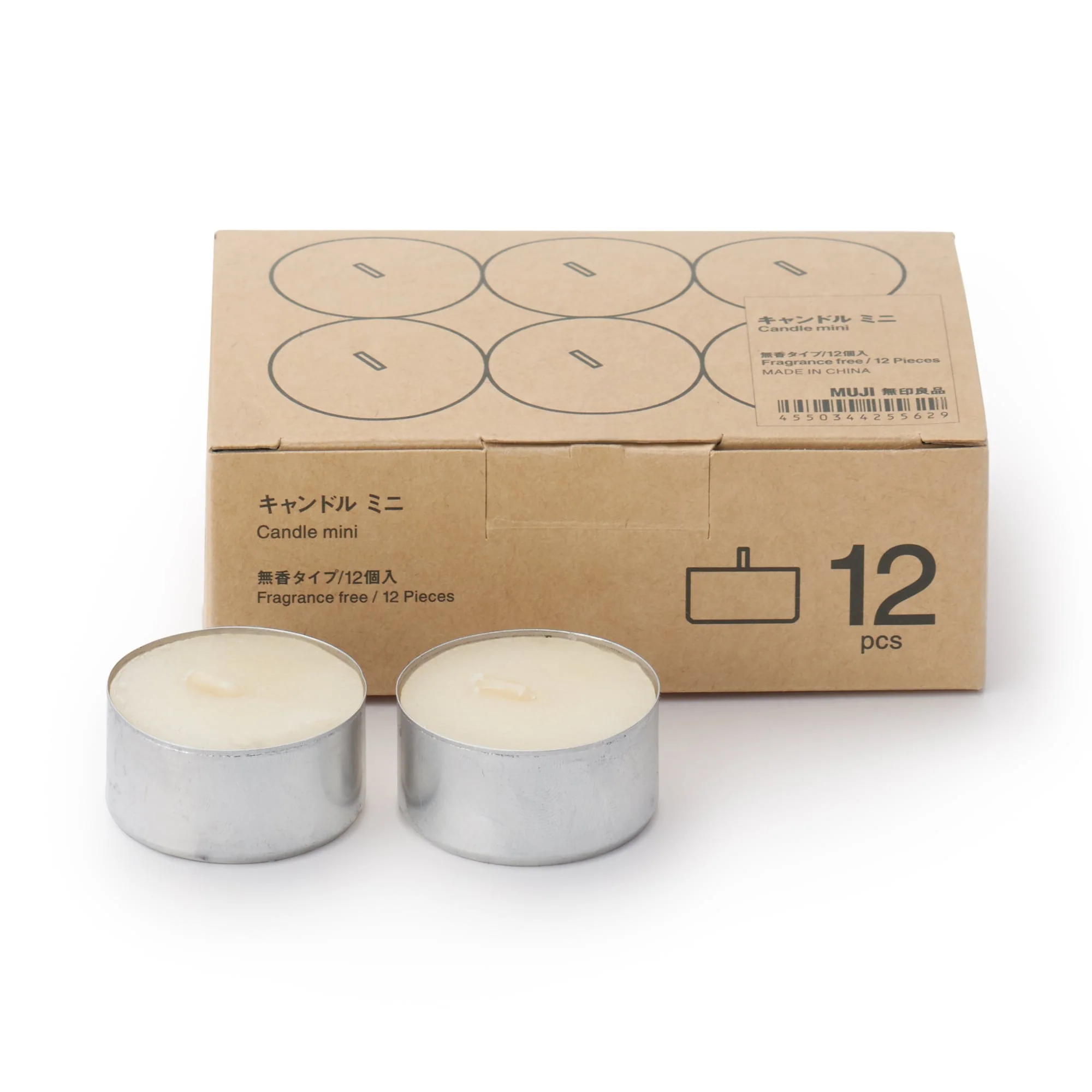 Fragrance-Free Mini Tealight Candle (12 Pack) - Image 2