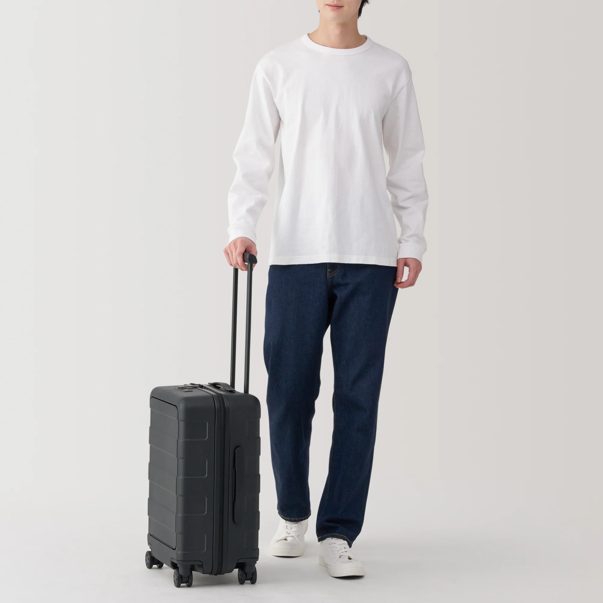 Adjustable Handle Front Open Hard Shell Suitcase 32L | Carry-On - Image 39