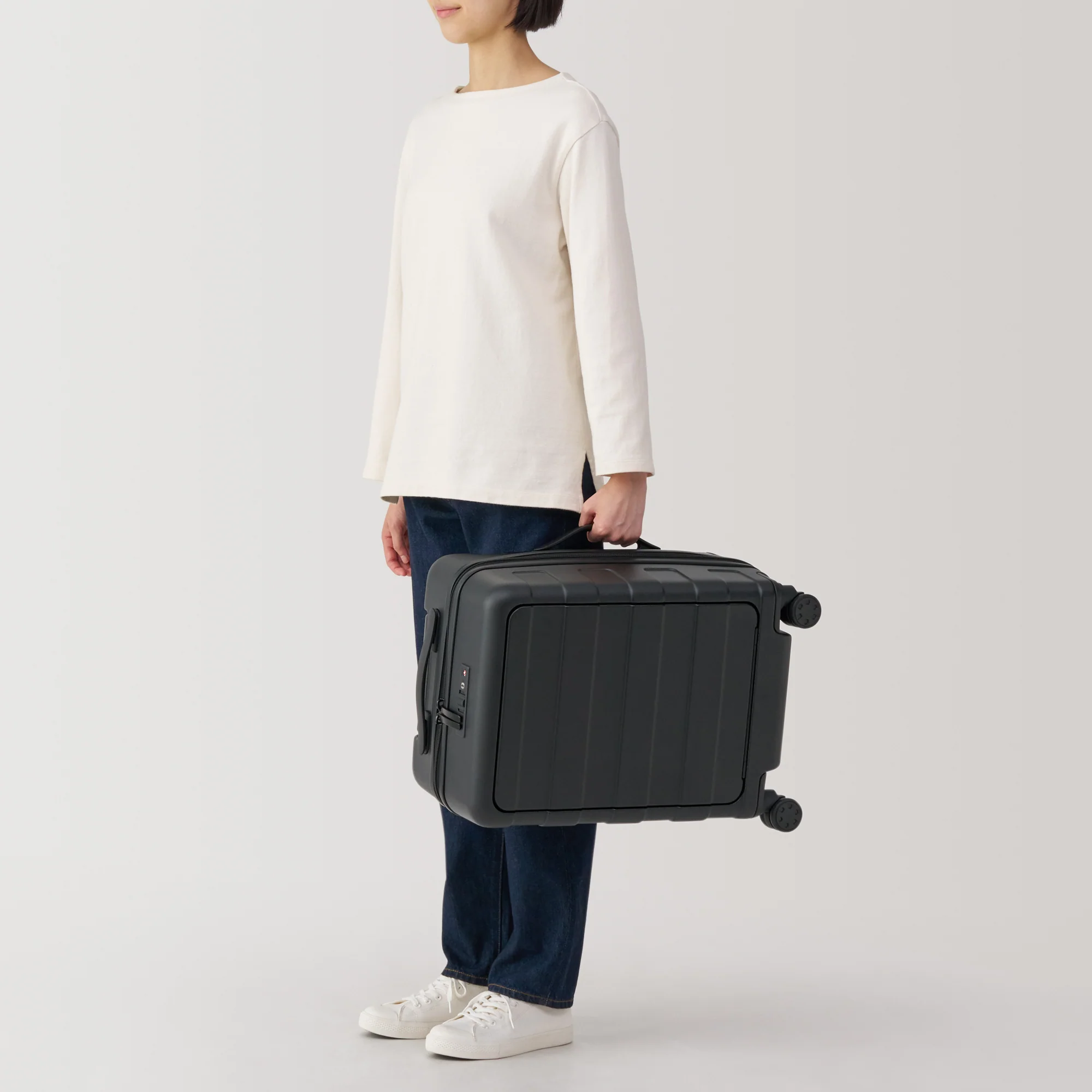 Adjustable Handle Front Open Hard Shell Suitcase 32L | Carry-On - Image 41
