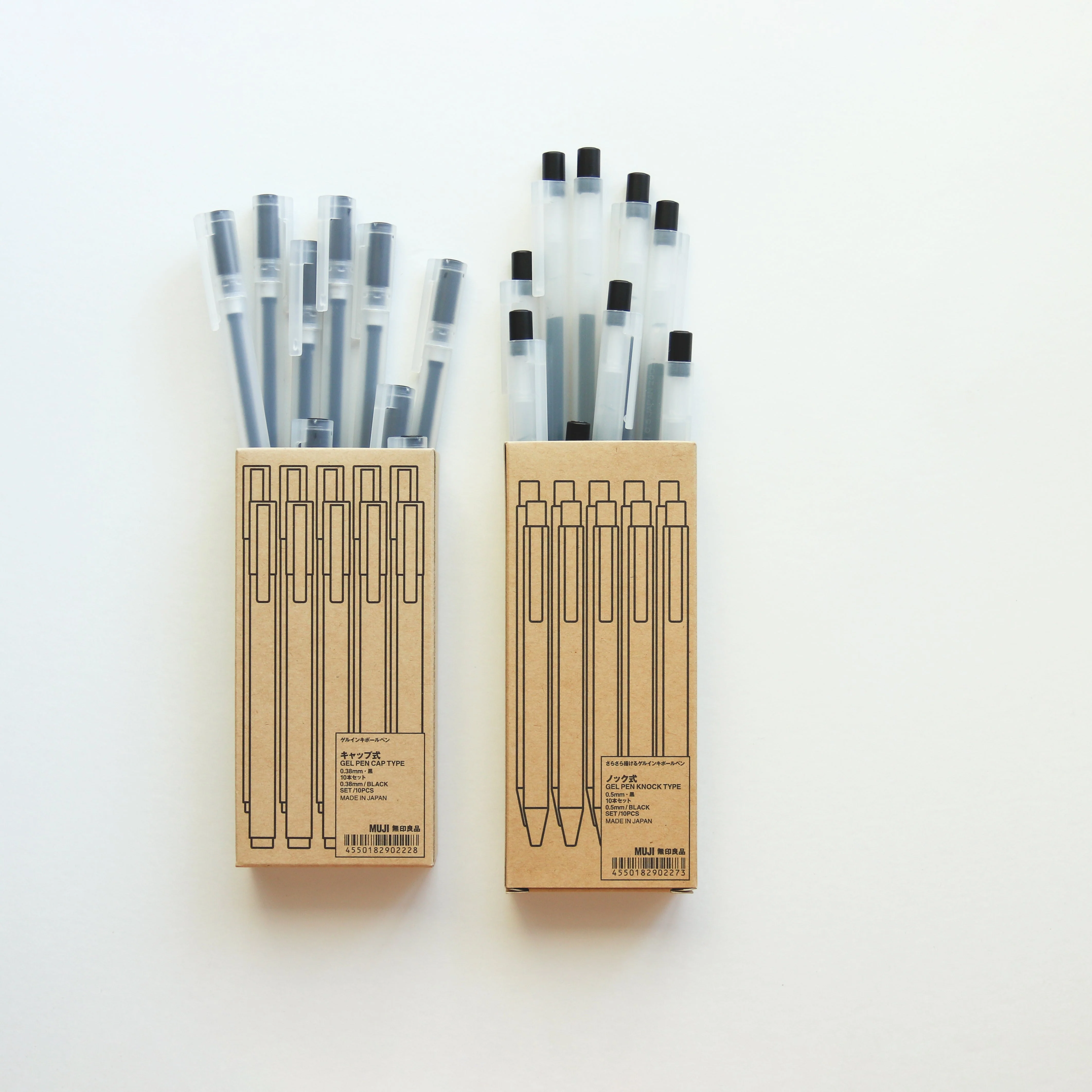 Gel Ink Ballpoint Pen Knock Type 0.5mm - Blue Black (10 Pack) - Image 4