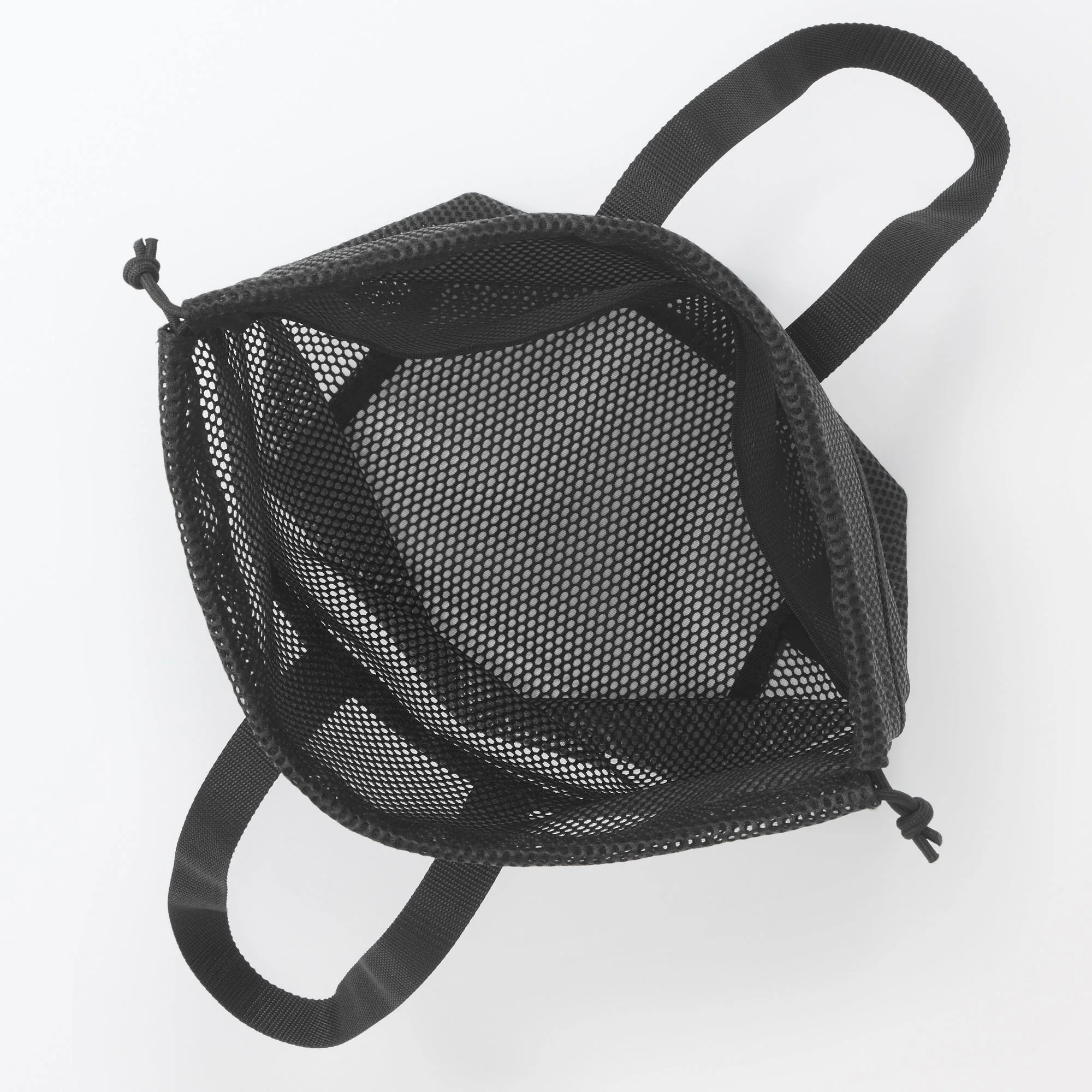 Gusset Mesh Drawstring Bag with Handle - Medium - Image 3