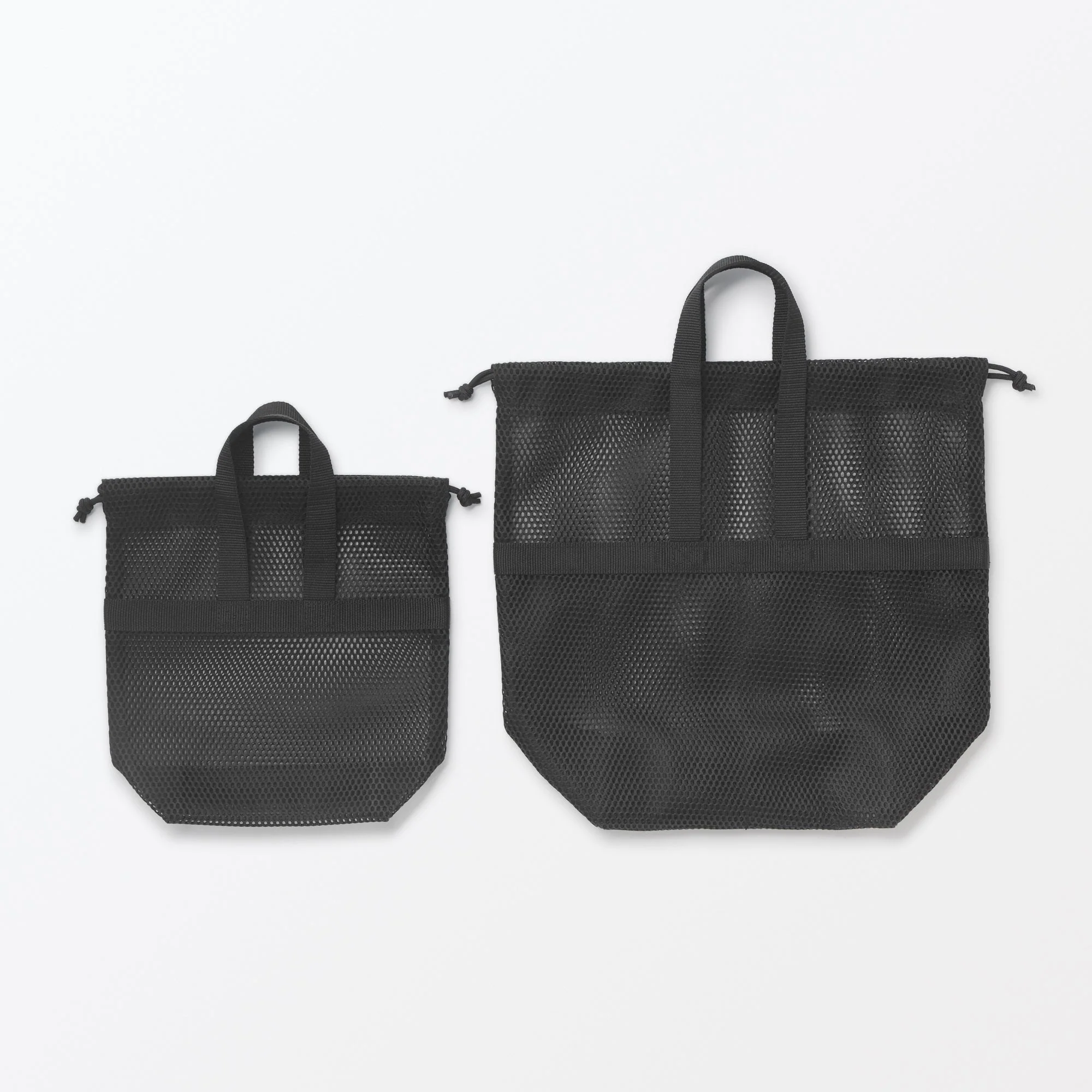 Gusset Mesh Drawstring Bag with Handle - Small - Image 12