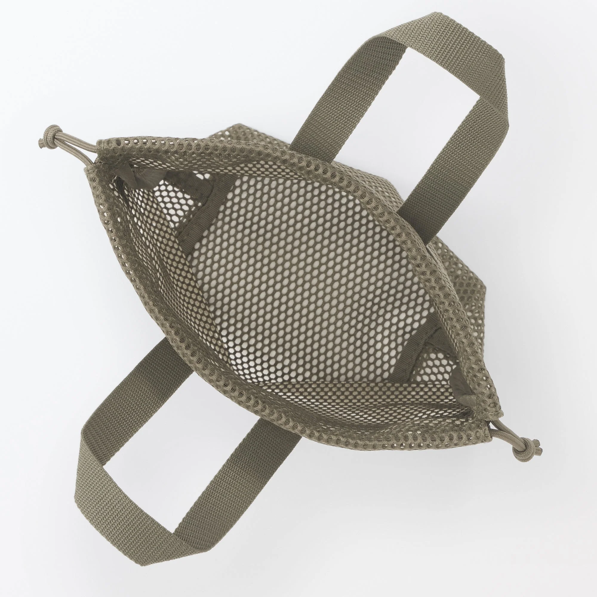 Gusset Mesh Drawstring Bag with Handle - Small - Image 3