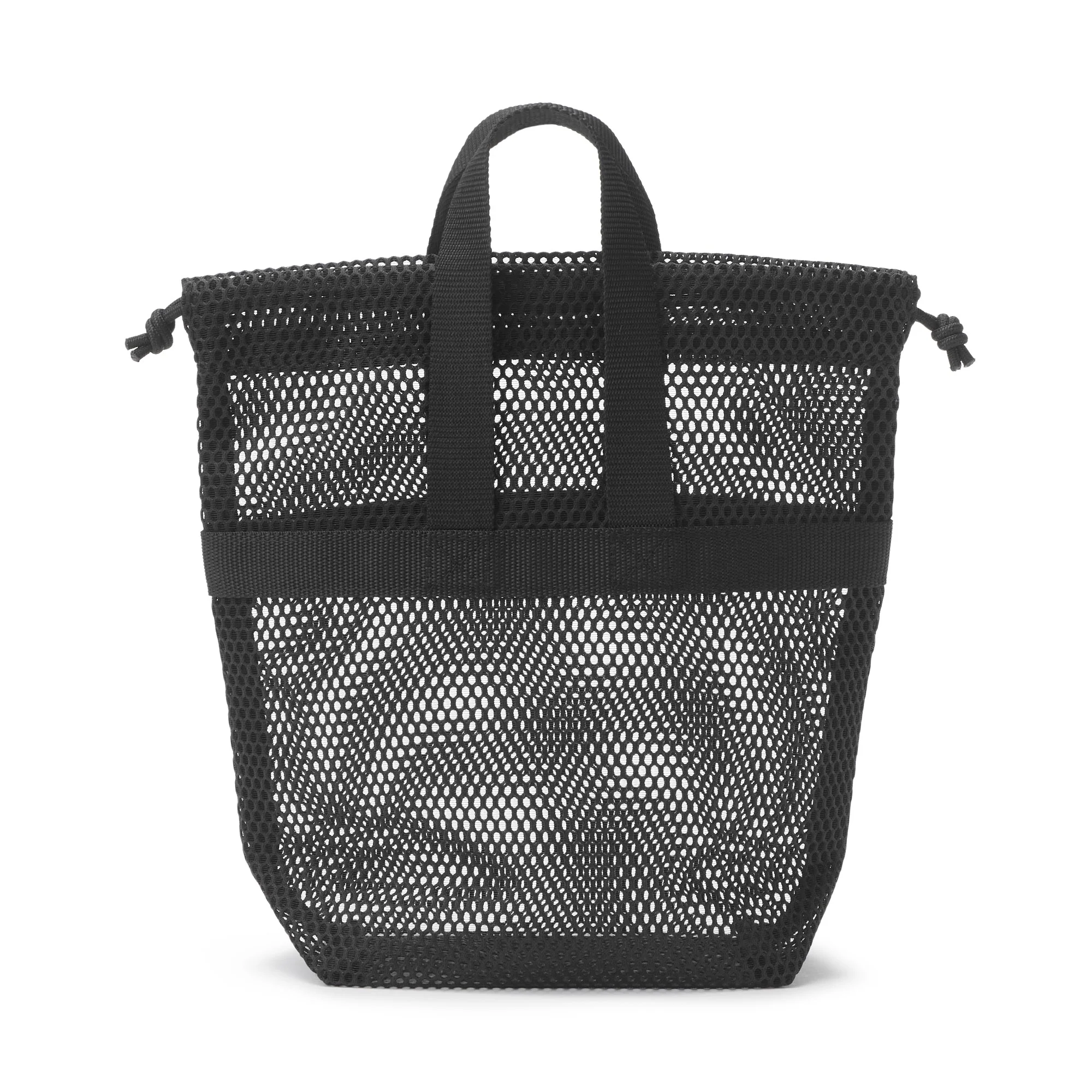 Gusset Mesh Drawstring Bag with Handle - Small - Image 7