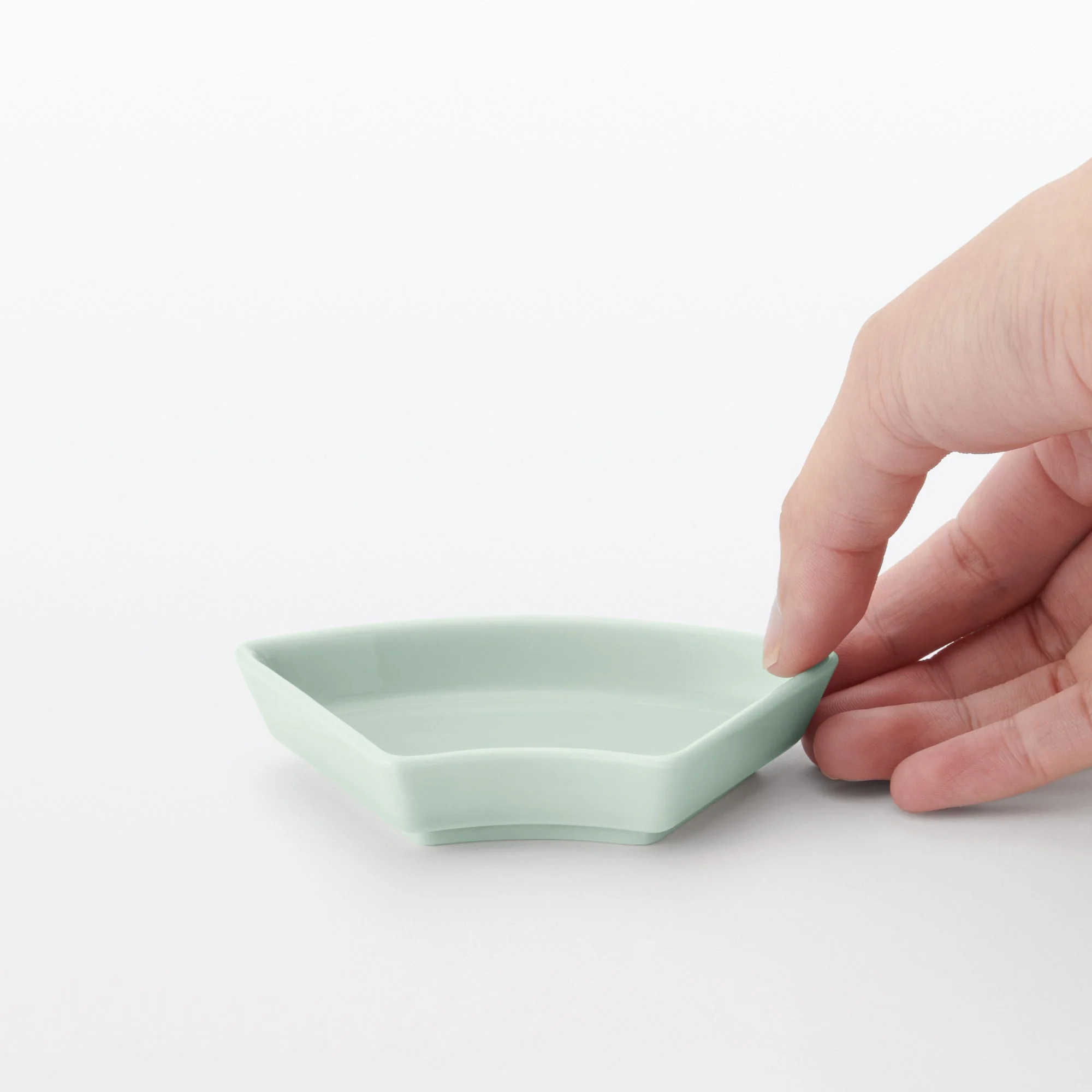 Hasami Ware Lucky Small Plate - Fan - Light Aqua - Image 6