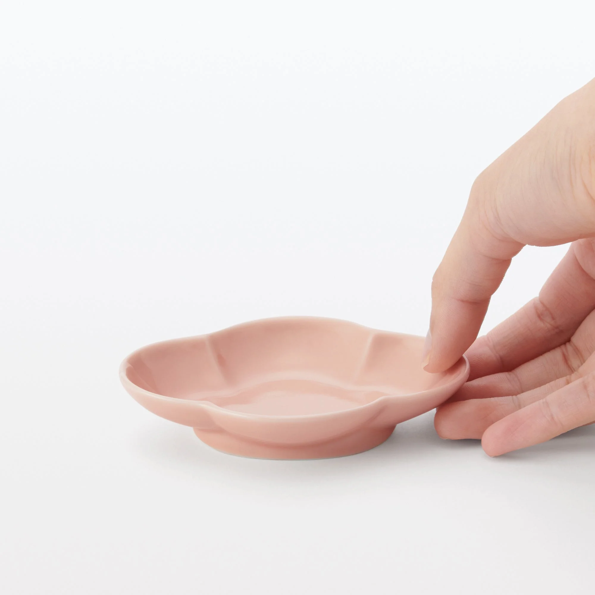 Hasami Ware Lucky Small Plate - Flowering Quince - Light Plum Pink - Image 6