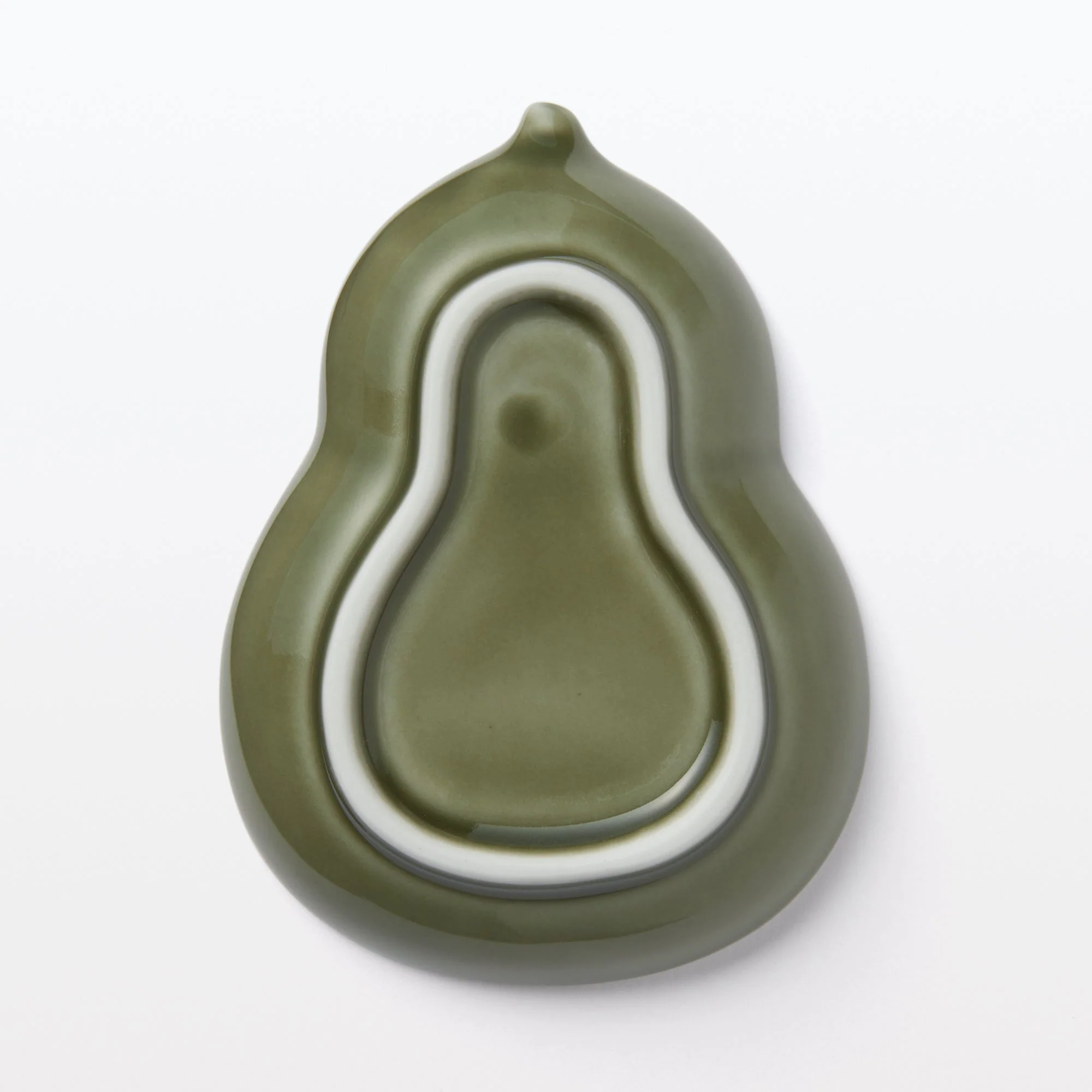 Hasami Ware Lucky Small Plate - Gourd - Pine Green - Image 4
