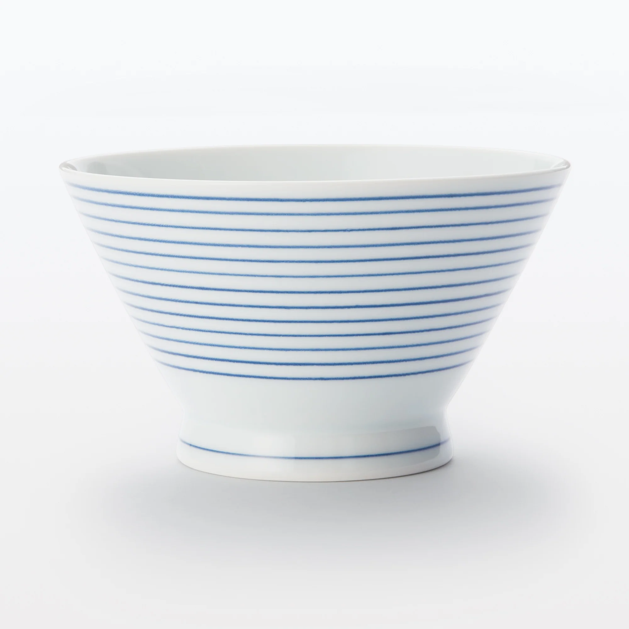 Hasami Ware Rice Bowl - Horizontal Stripes Pattern - Image 11
