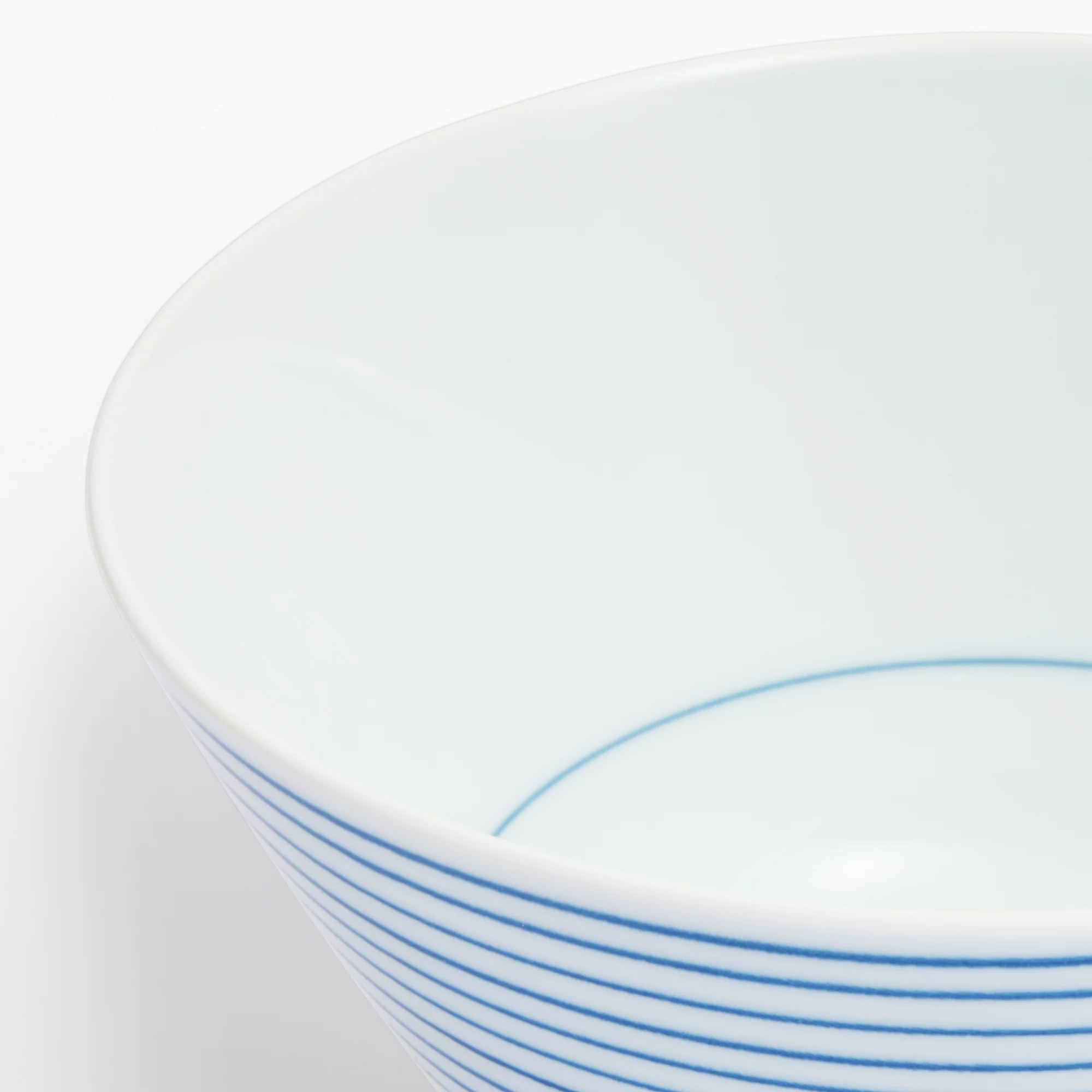 Hasami Ware Rice Bowl - Horizontal Stripes Pattern - Image 14