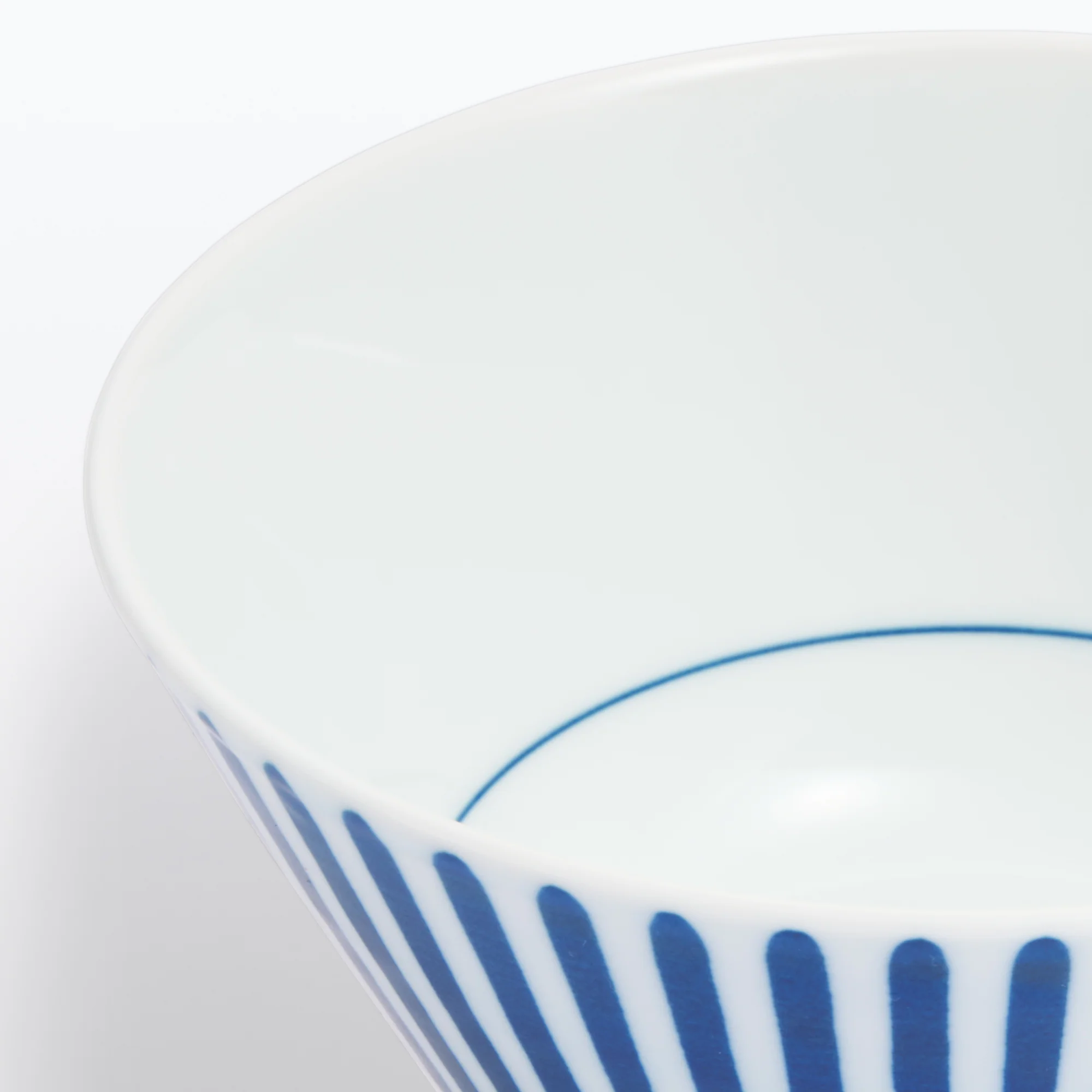 Hasami Ware Rice Bowl - Stripes Pattern - Image 5