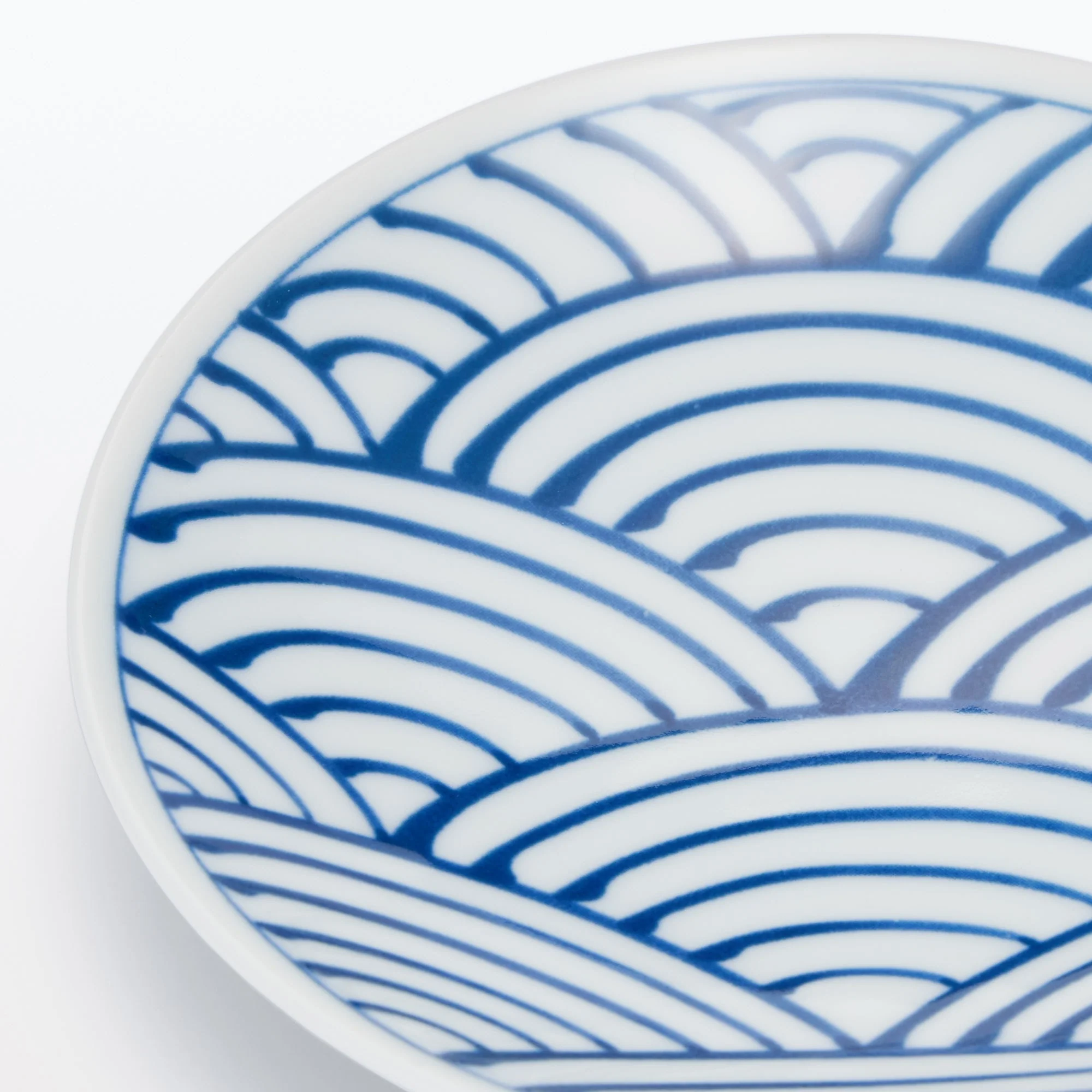 Hasami Ware Small Plate - Large Wave Pattern - Image 5