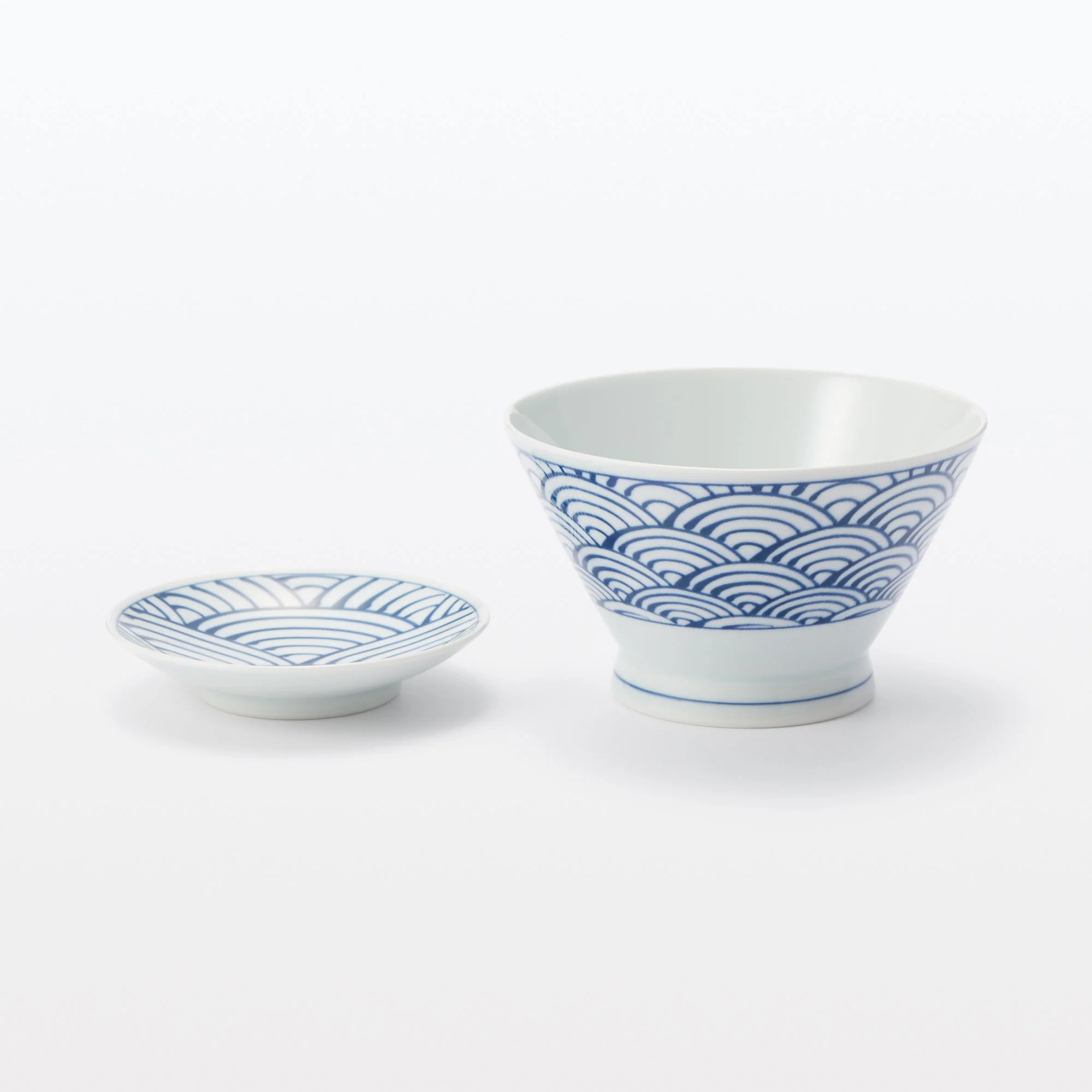 Hasami Ware Small Plate - Large Wave Pattern - Image 7