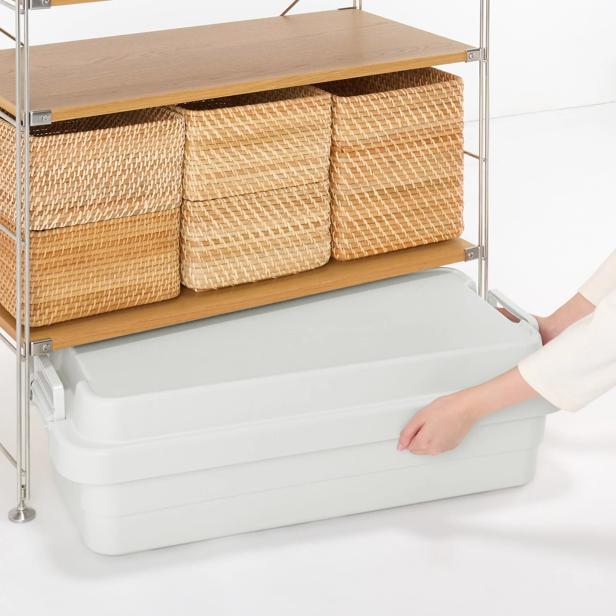 Heavy Duty Polypropylene Shallow Storage Box - Extra Large (42.3 Qt) - Image 2