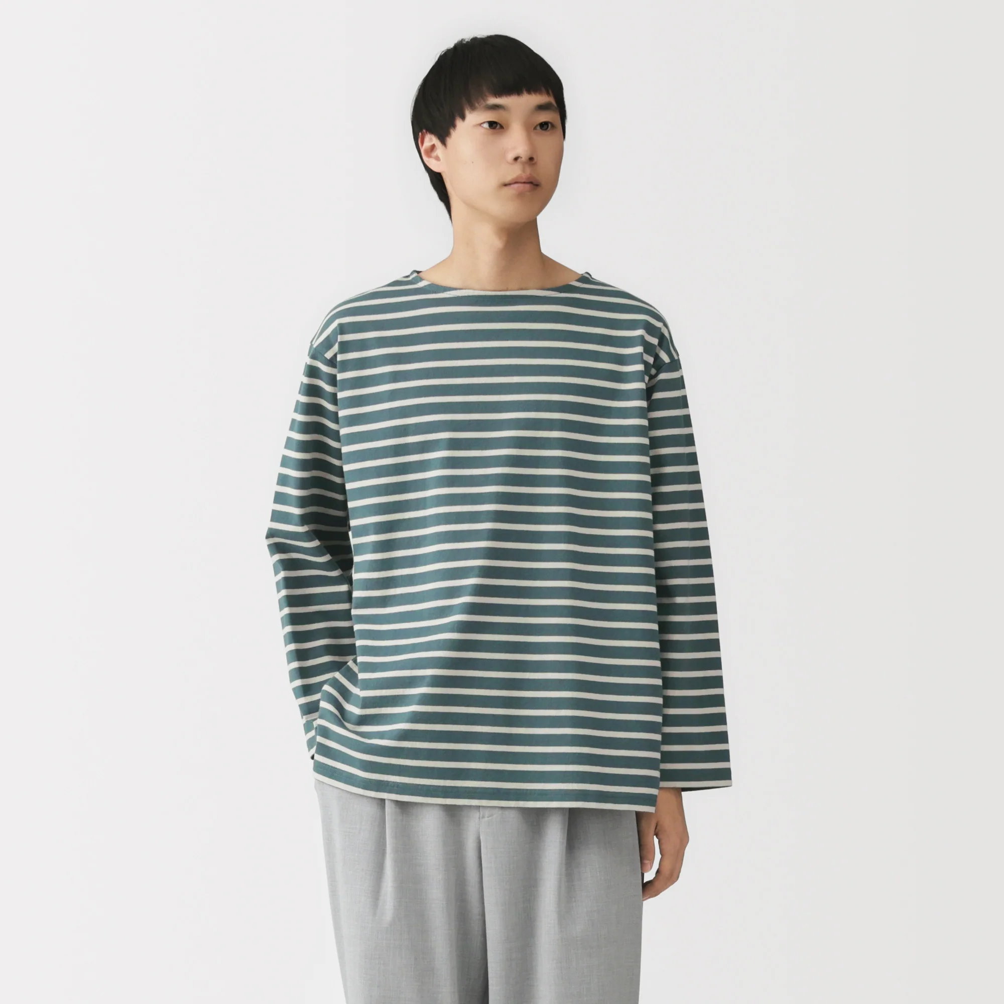 Heavyweight Cotton Boatneck T-Shirt - Image 3