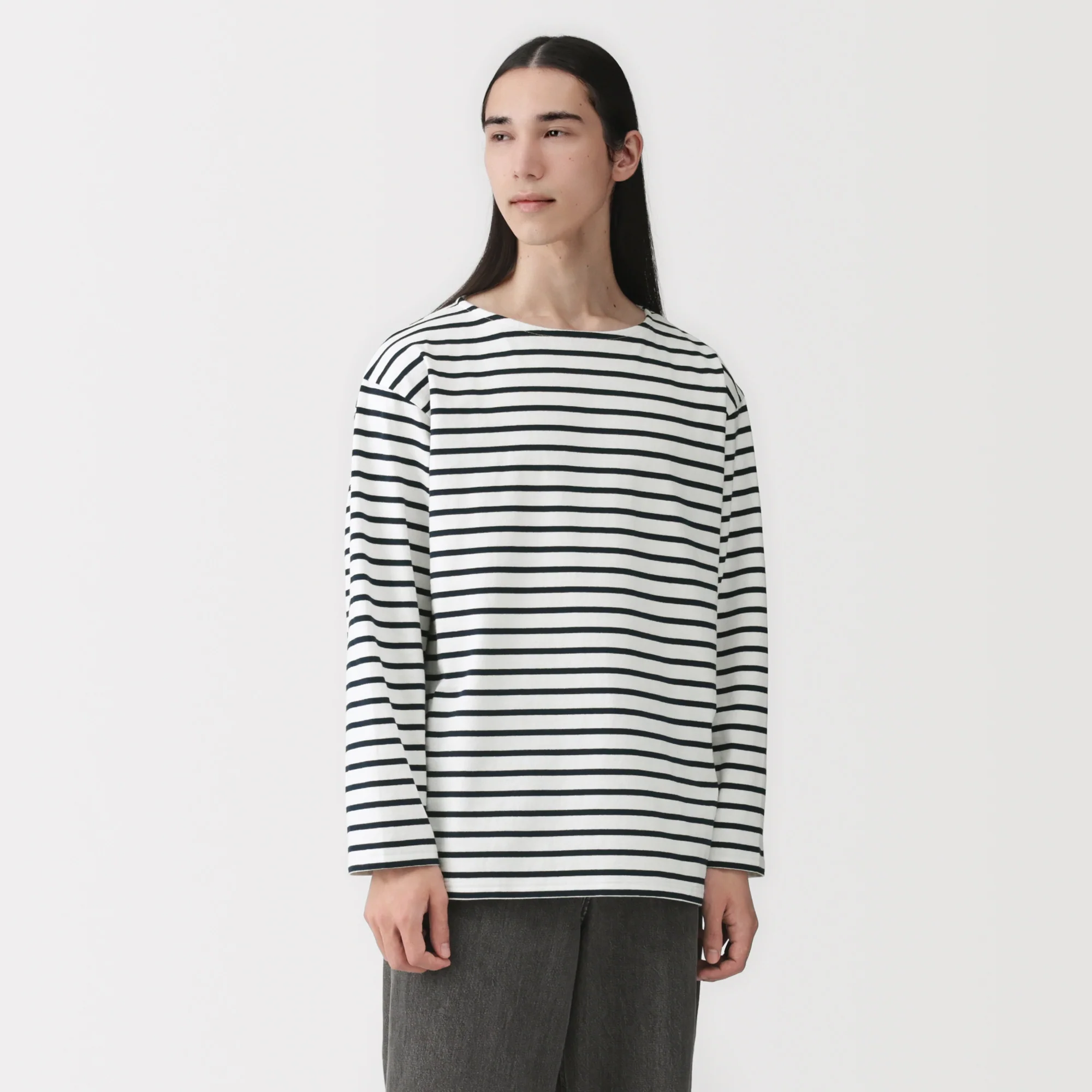 Heavyweight Cotton Boatneck T-Shirt - Image 39