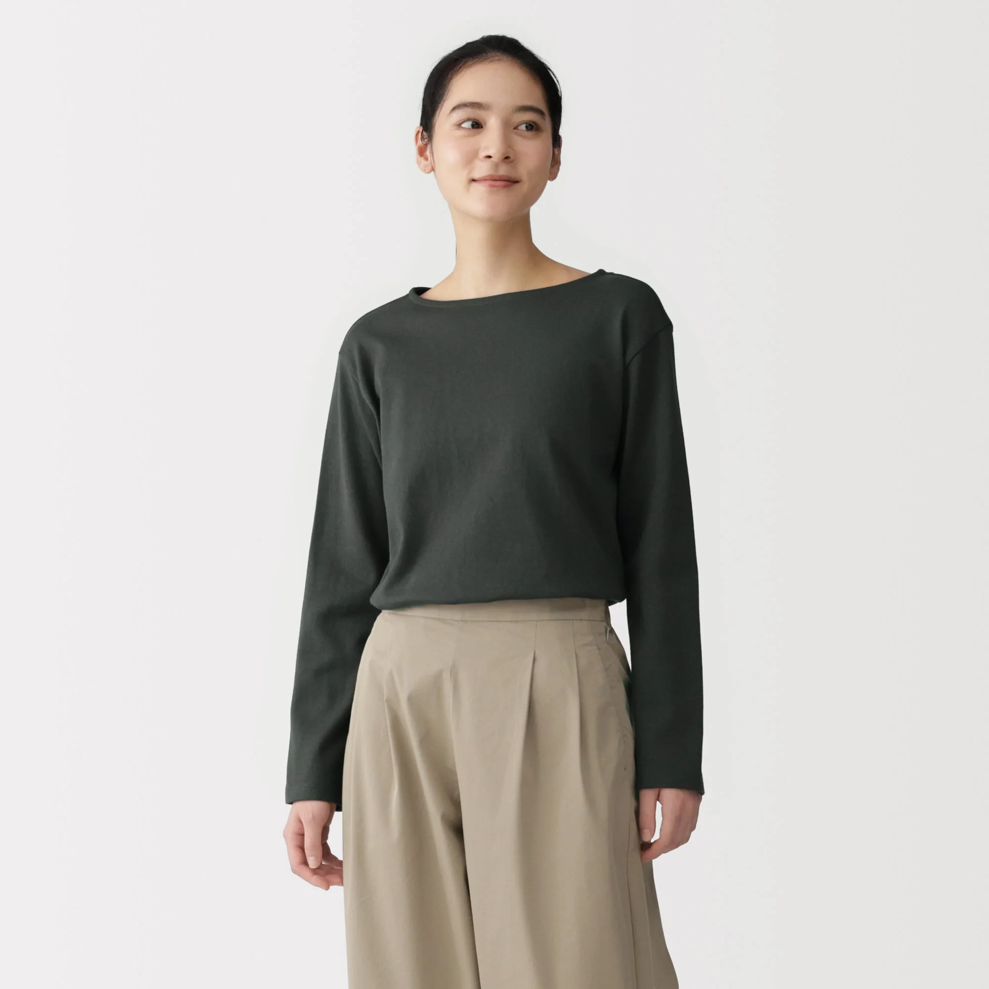 Heavyweight Cotton Boatneck T-Shirt - Image 21
