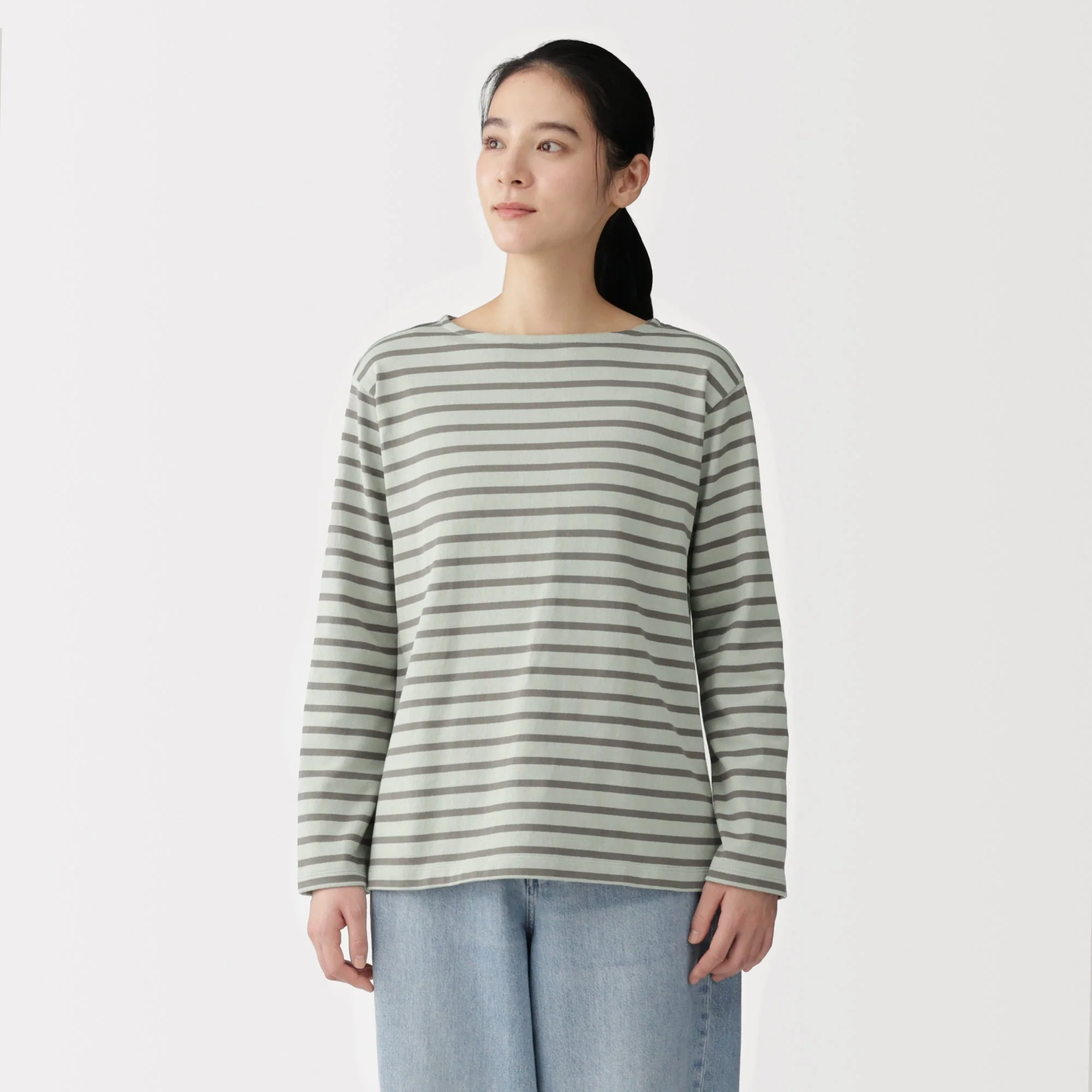 Heavyweight Cotton Boatneck T-Shirt - Image 3