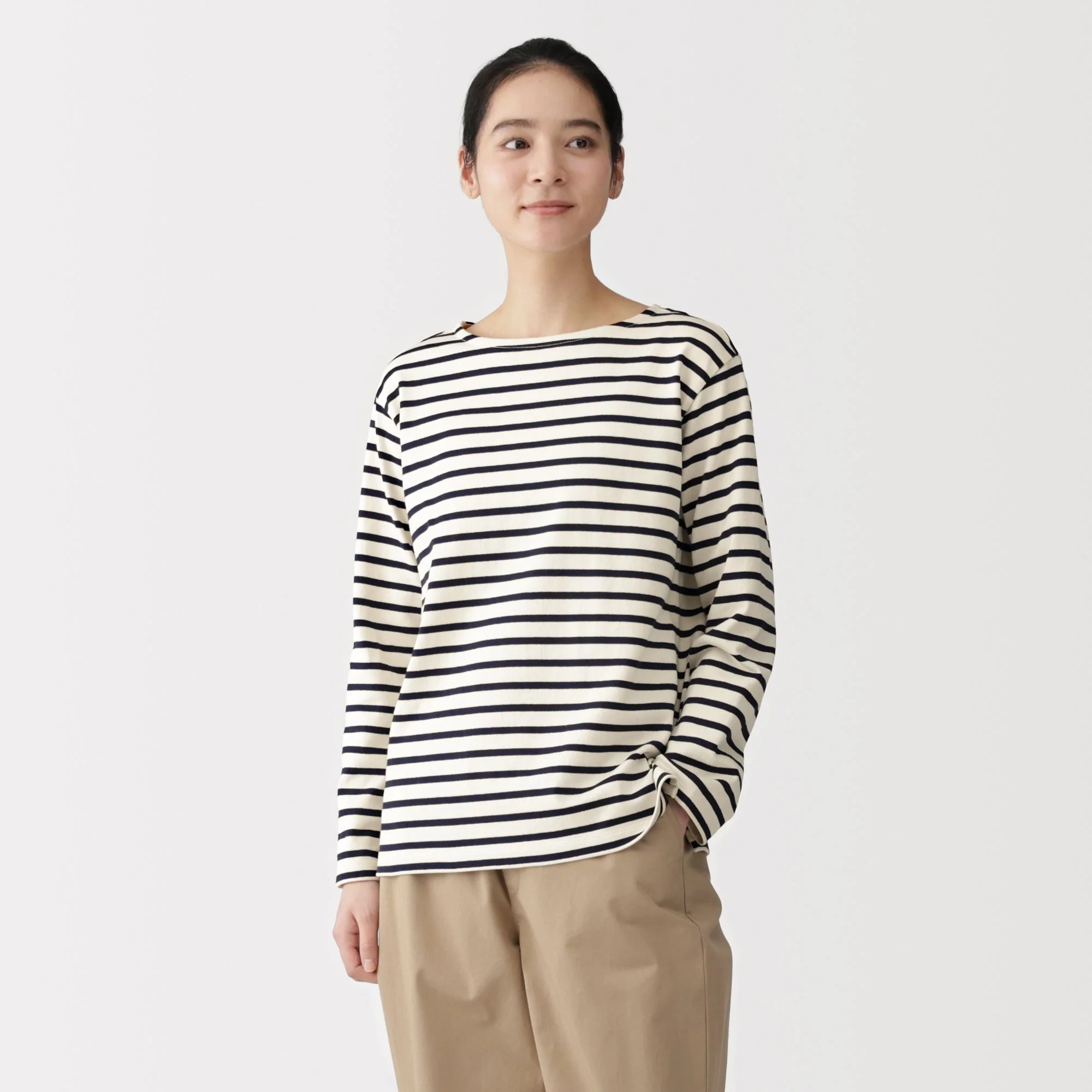 Heavyweight Cotton Boatneck T-Shirt - Image 48